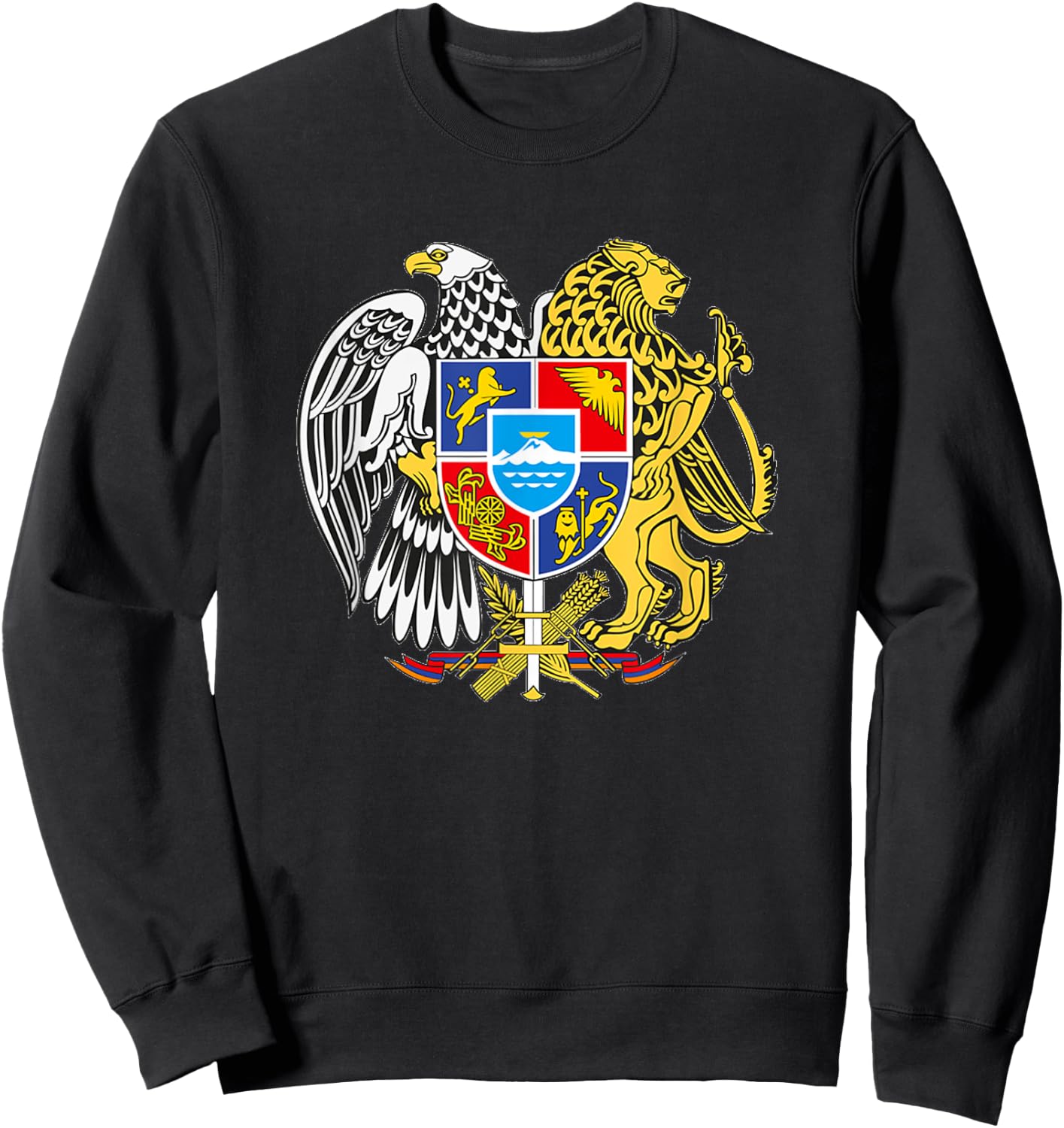 Armenian Coat of Arms Crest - Armenia symbol - Lion Eagle Sweatshirt - Sweatshirt | Black