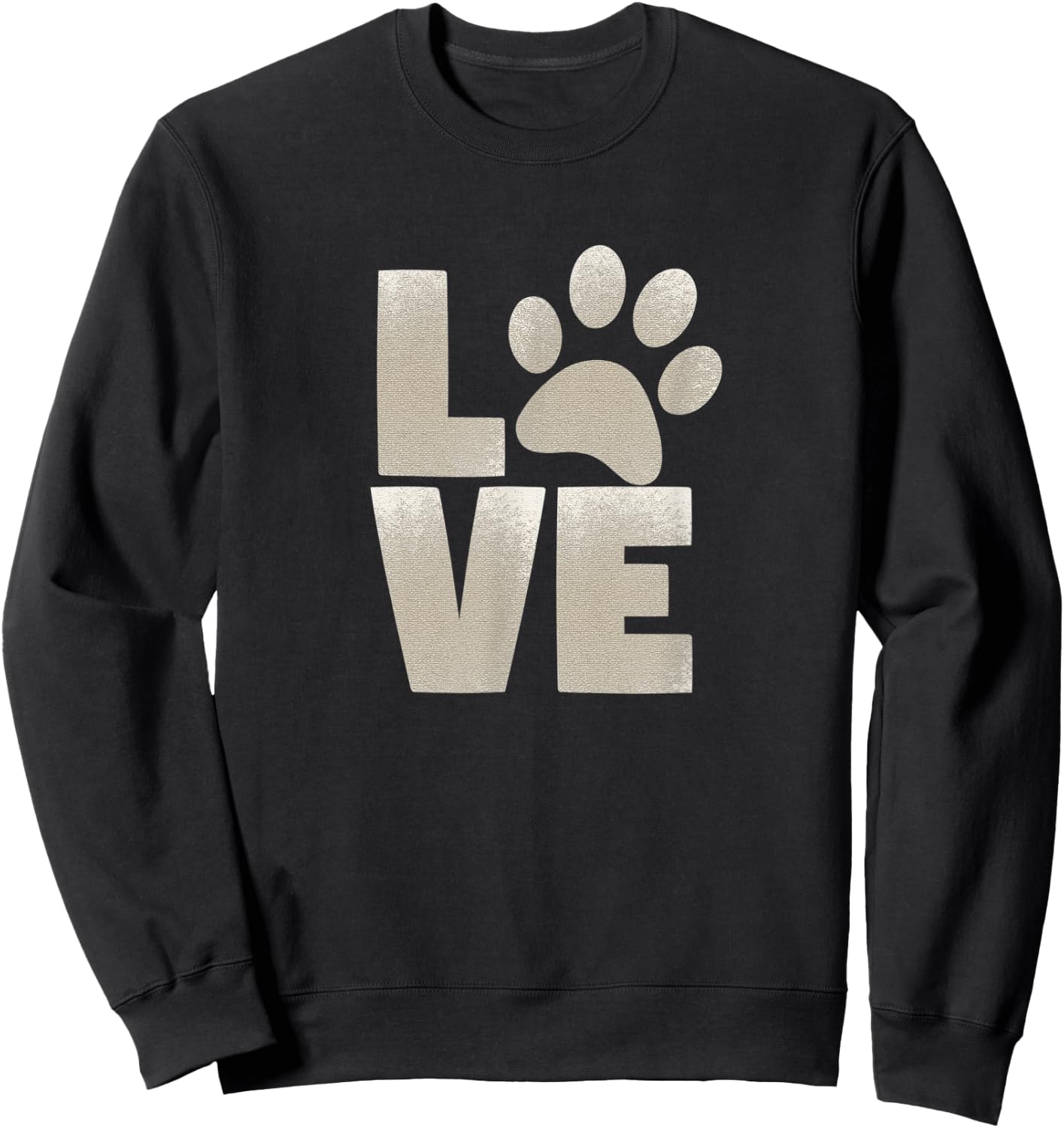 Love Dog Paw Print for Dog Paw Lover and Dog Owner Sweatshirt - Sweatshirt | Black