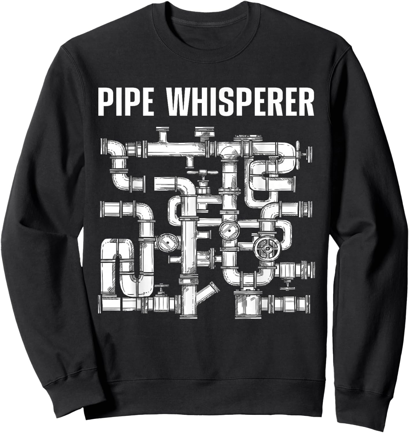 Best Plumber Art Women Plumbing Gag Novelty Plumber Sweatshirt - Sweatshirt | Black