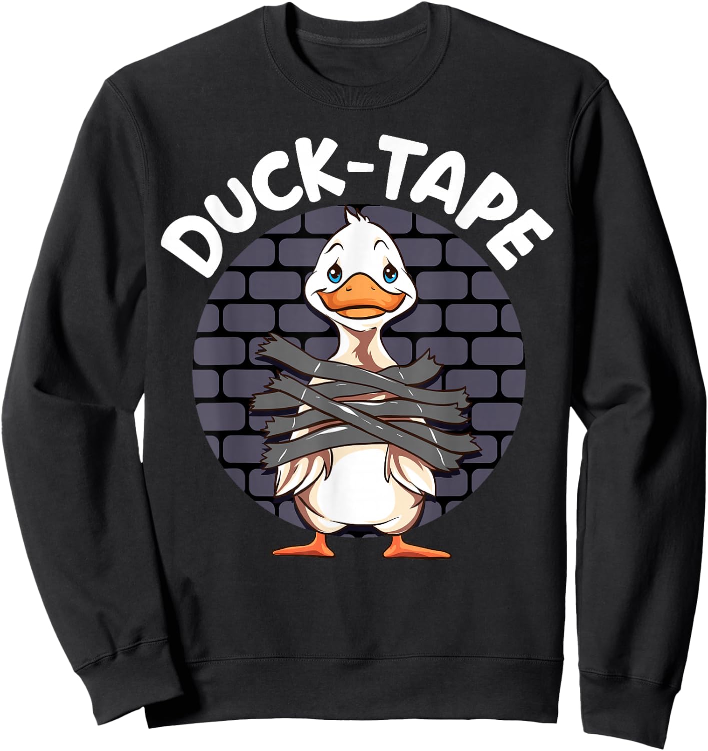 Funny Duck Tape Duct-Taped Repairman Engineering gift Sweatshirt - Sweatshirt | Black