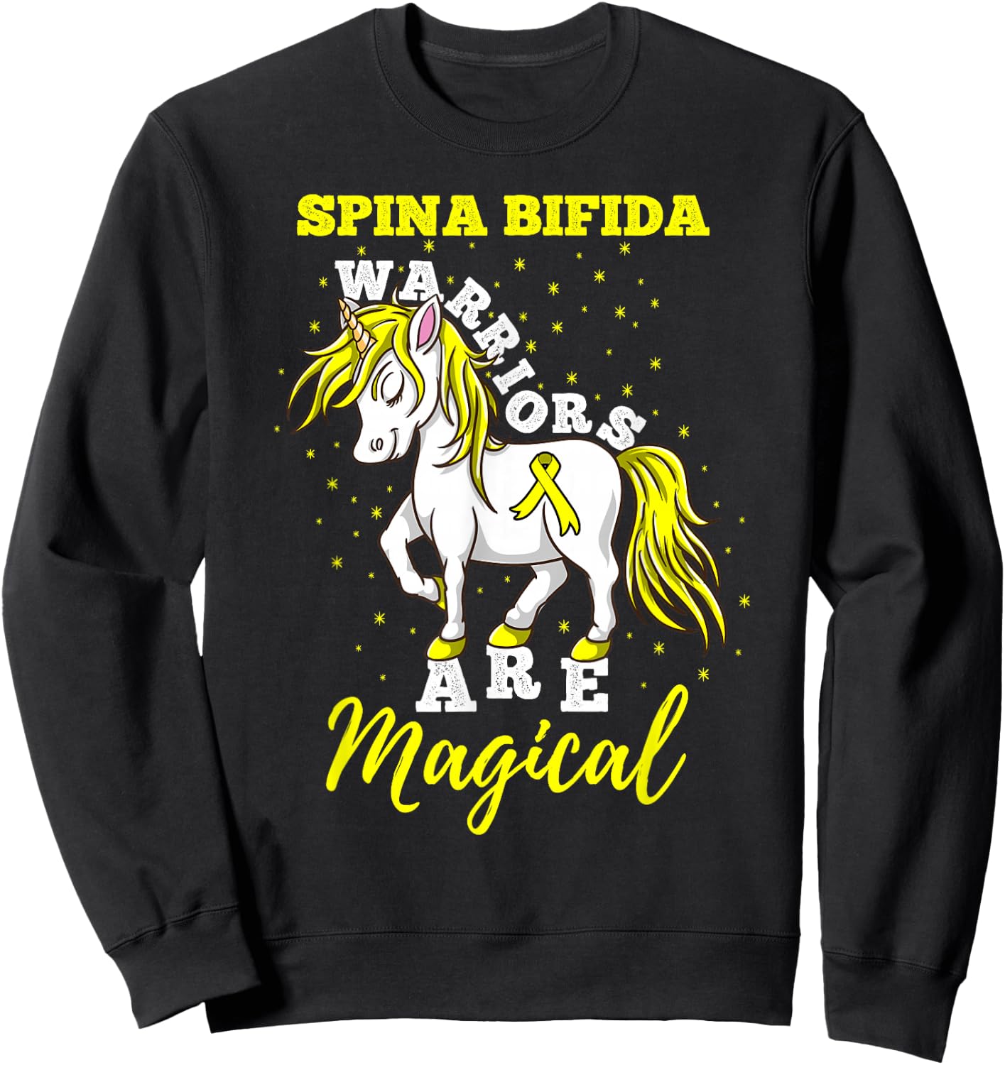 Spina Bifida Warriors Are Magical Spina Bifida Awareness Sweatshirt - Sweatshirt | Black