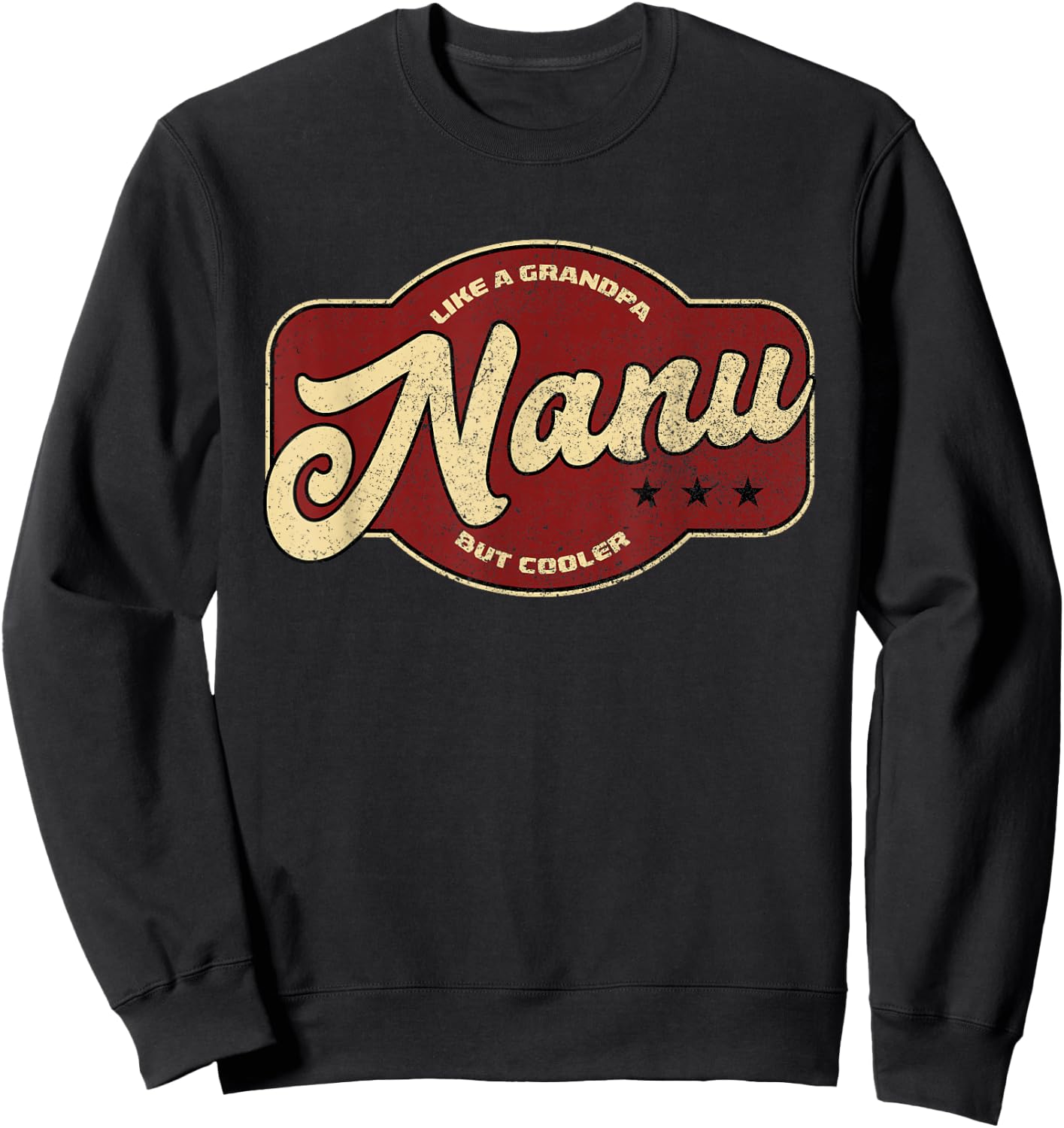 Vintage Nanu Like a Grandpa but Cooler - Indian Grandpa Sweatshirt - Sweatshirt | Black