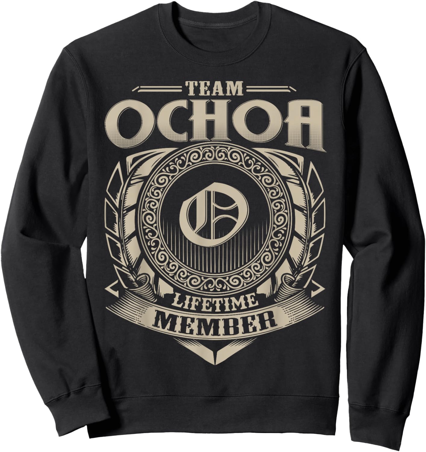 Team OCHOA Lifetime Member Vintage OCHOA Family Sweatshirt - Sweatshirt | Black