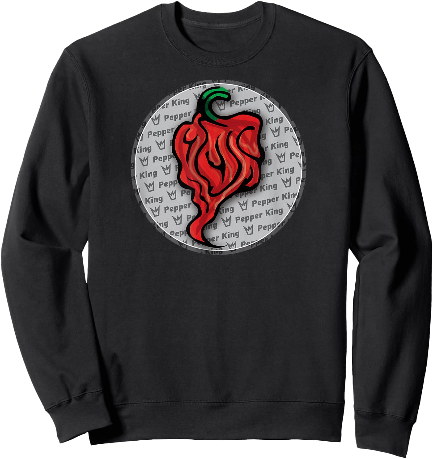 Pepper King : King of the Peppers : Pattern 2 Sweatshirt - Sweatshirt | Black