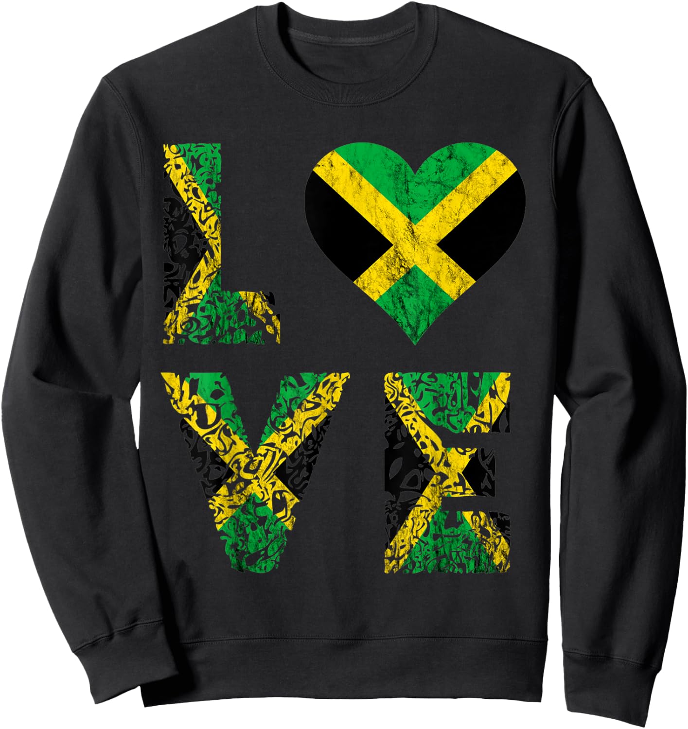 Jamaica Love Jamaican Caribbean Pride Jamaican Roots Sweatshirt - Sweatshirt | Black
