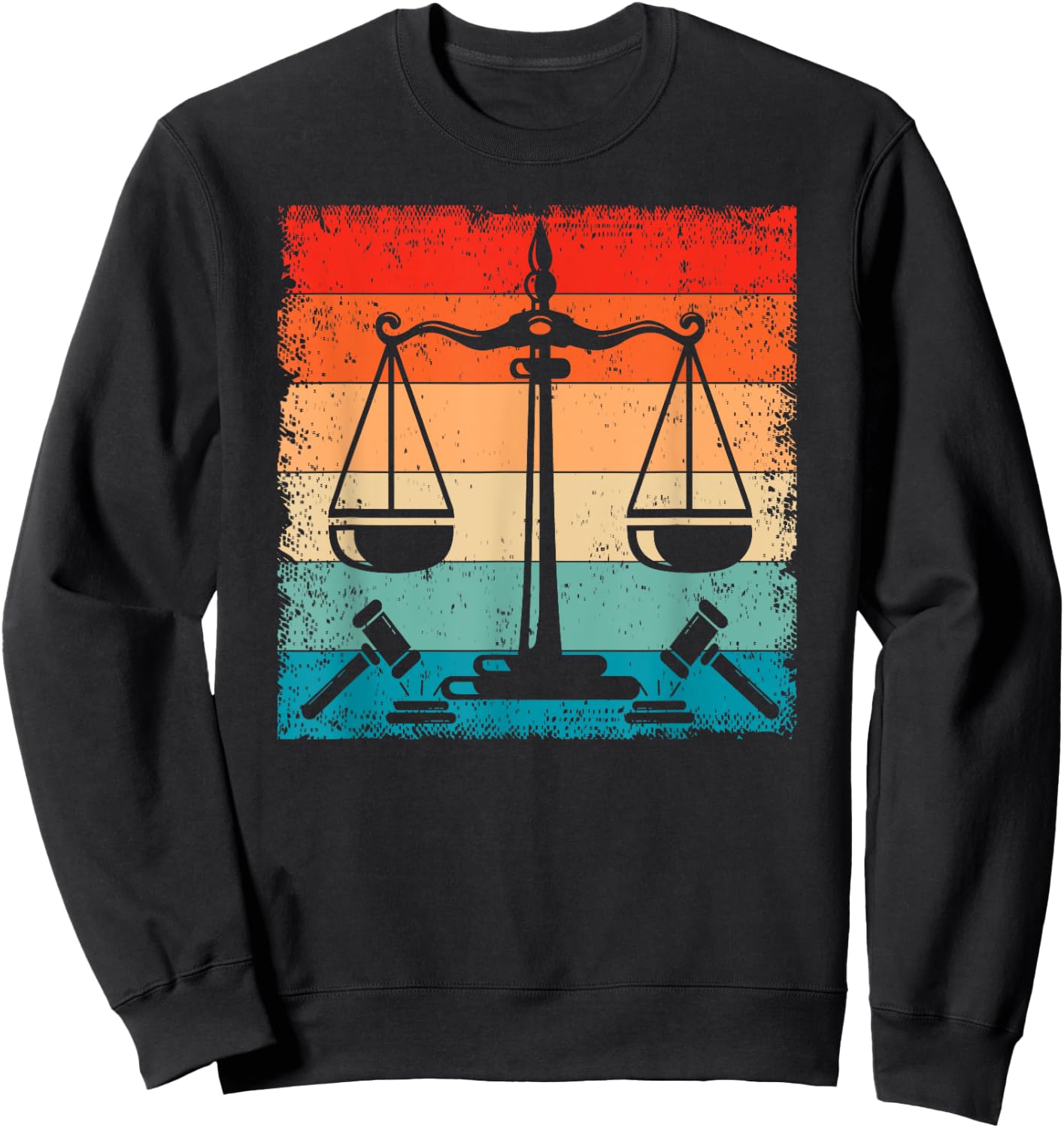 Retro Lawyer Attorney Law School Law Student Lawyers Sweatshirt - Sweatshirt | Black