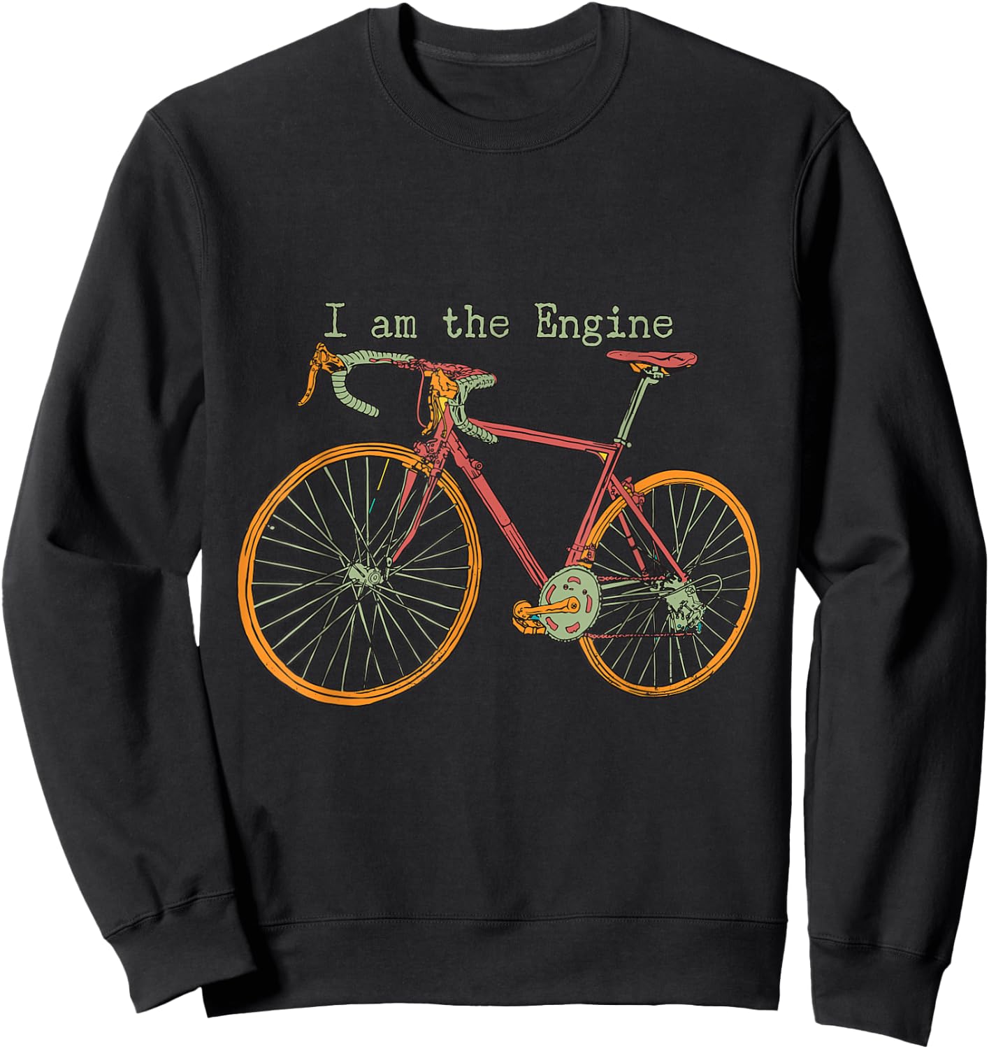 I Am The Engine Bike Mountain Biking Sweatshirt - Sweatshirt | Black