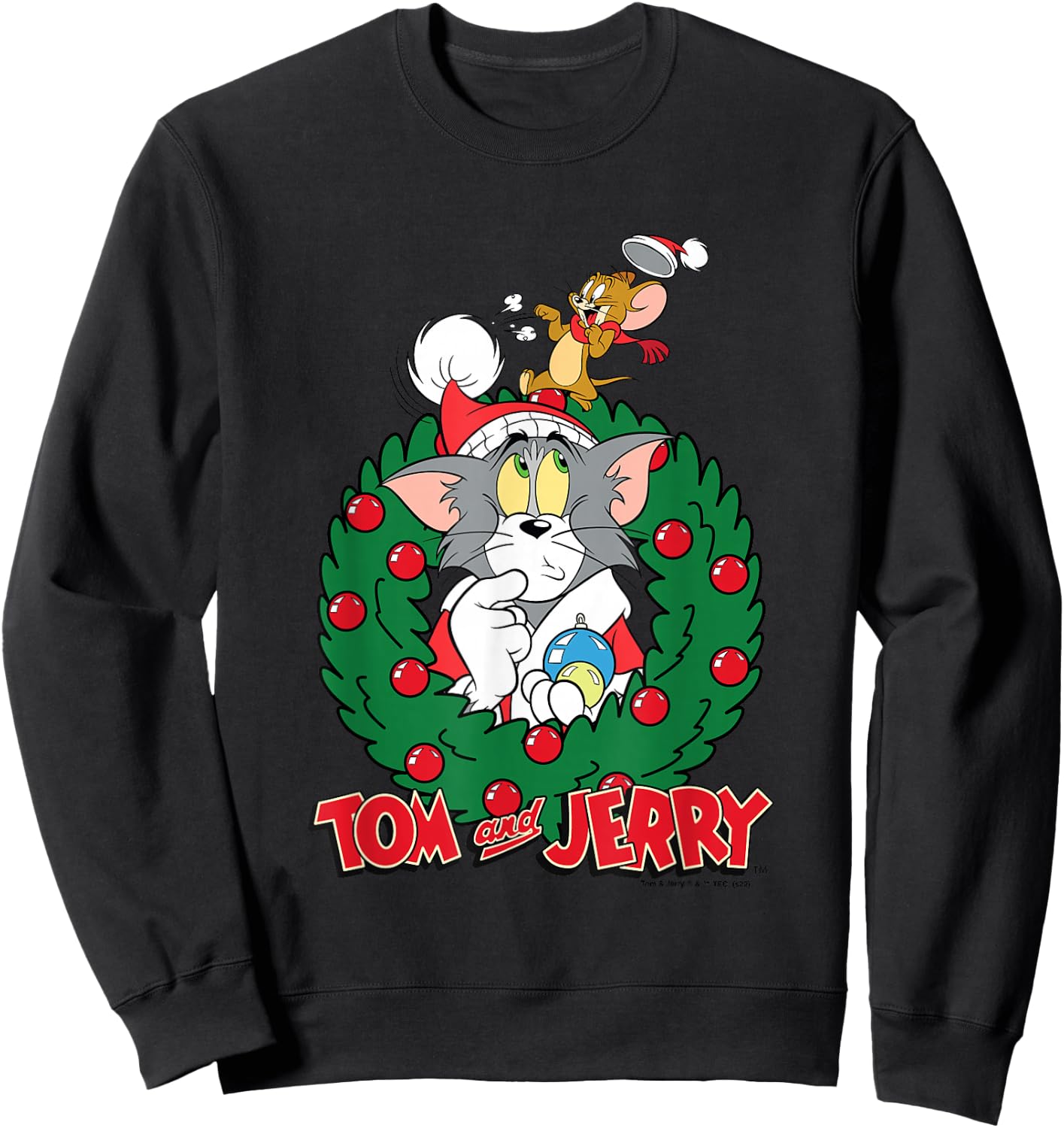 Tom & Jerry Christmas Sweatshirt - Sweatshirt | Black