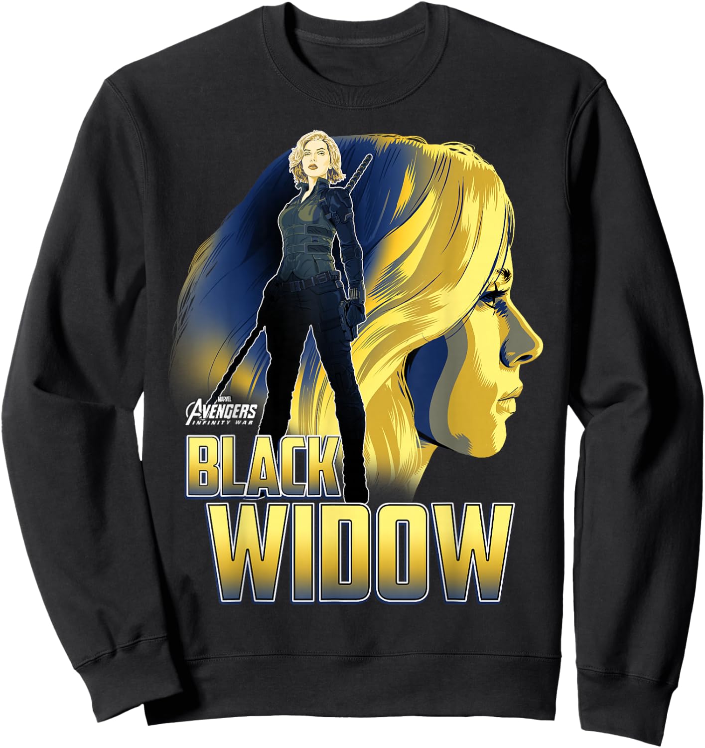 Marvel Infinity War Black Widow Profile Graphic Sweatshirt - Sweatshirt | Black