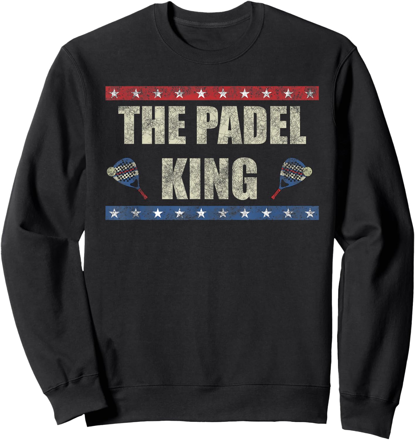 The Padel King Paddle Tennis Padel Racket Player Padel Sweatshirt - Sweatshirt | Black