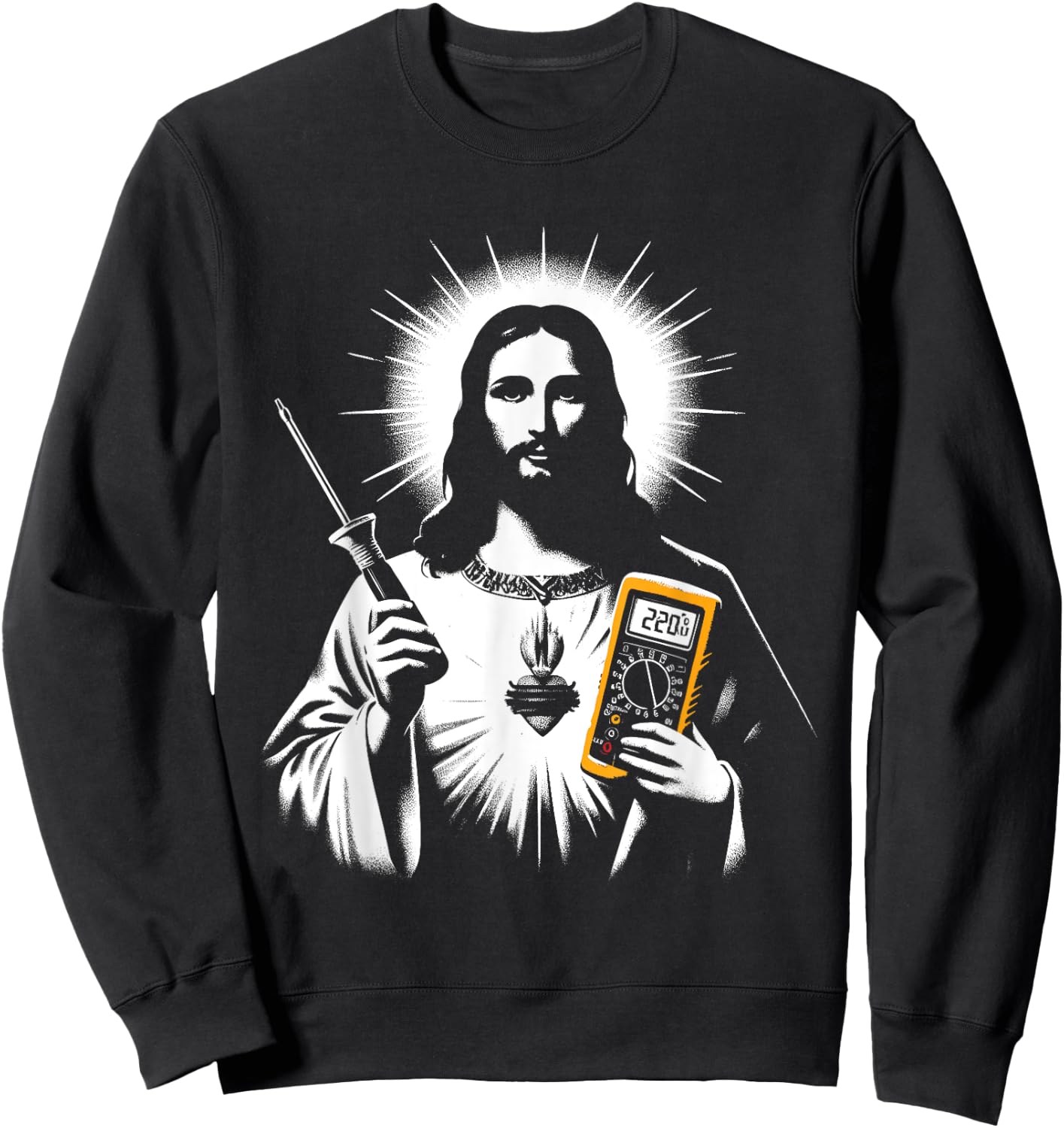 Jesus Electrician - Funny Christian Religious Electrician Sweatshirt - Sweatshirt | Black