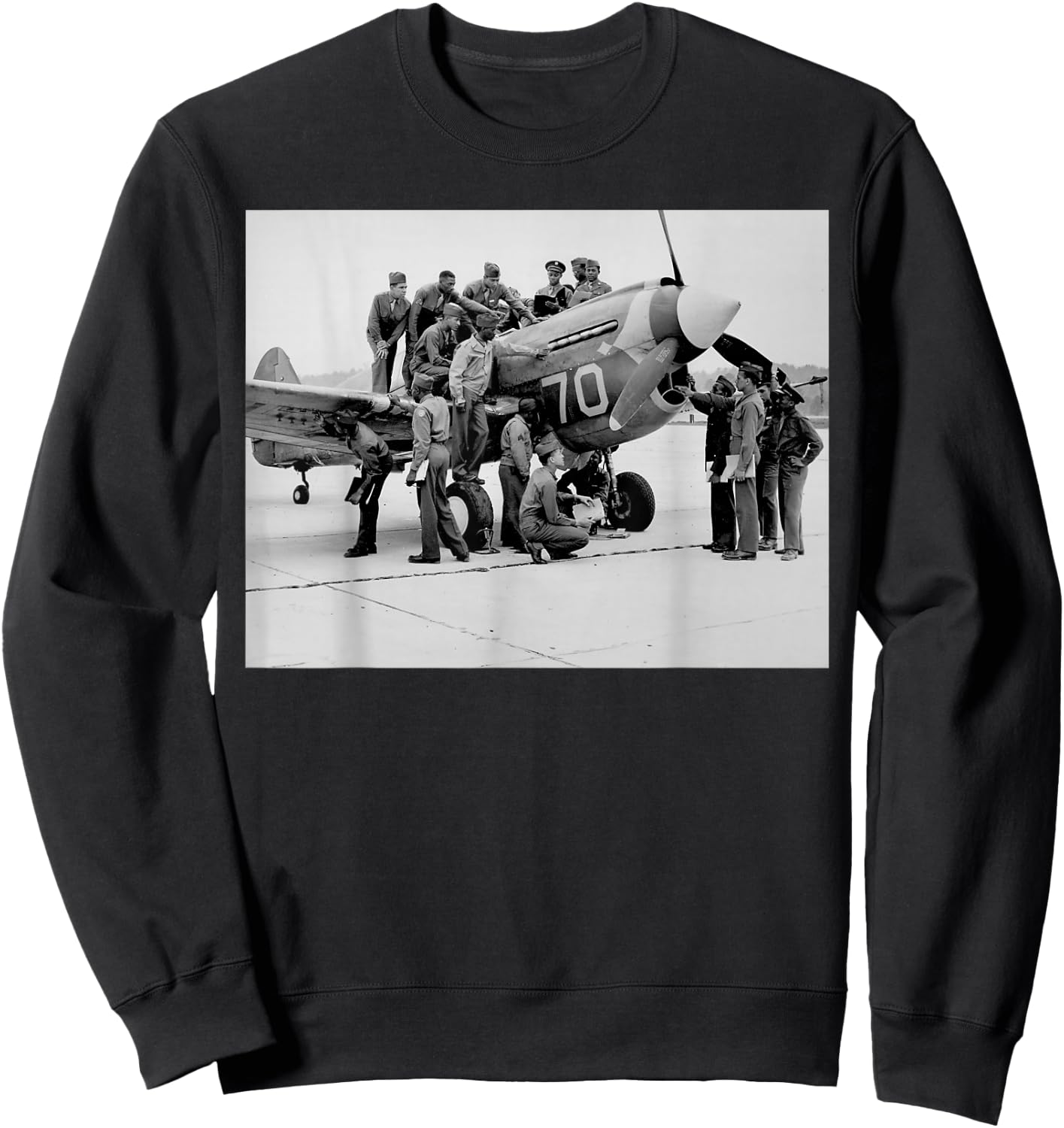 Vintage Tuskegee Pilots USA Black History World War 2 Airmen Sweatshirt - Sweatshirt | Black