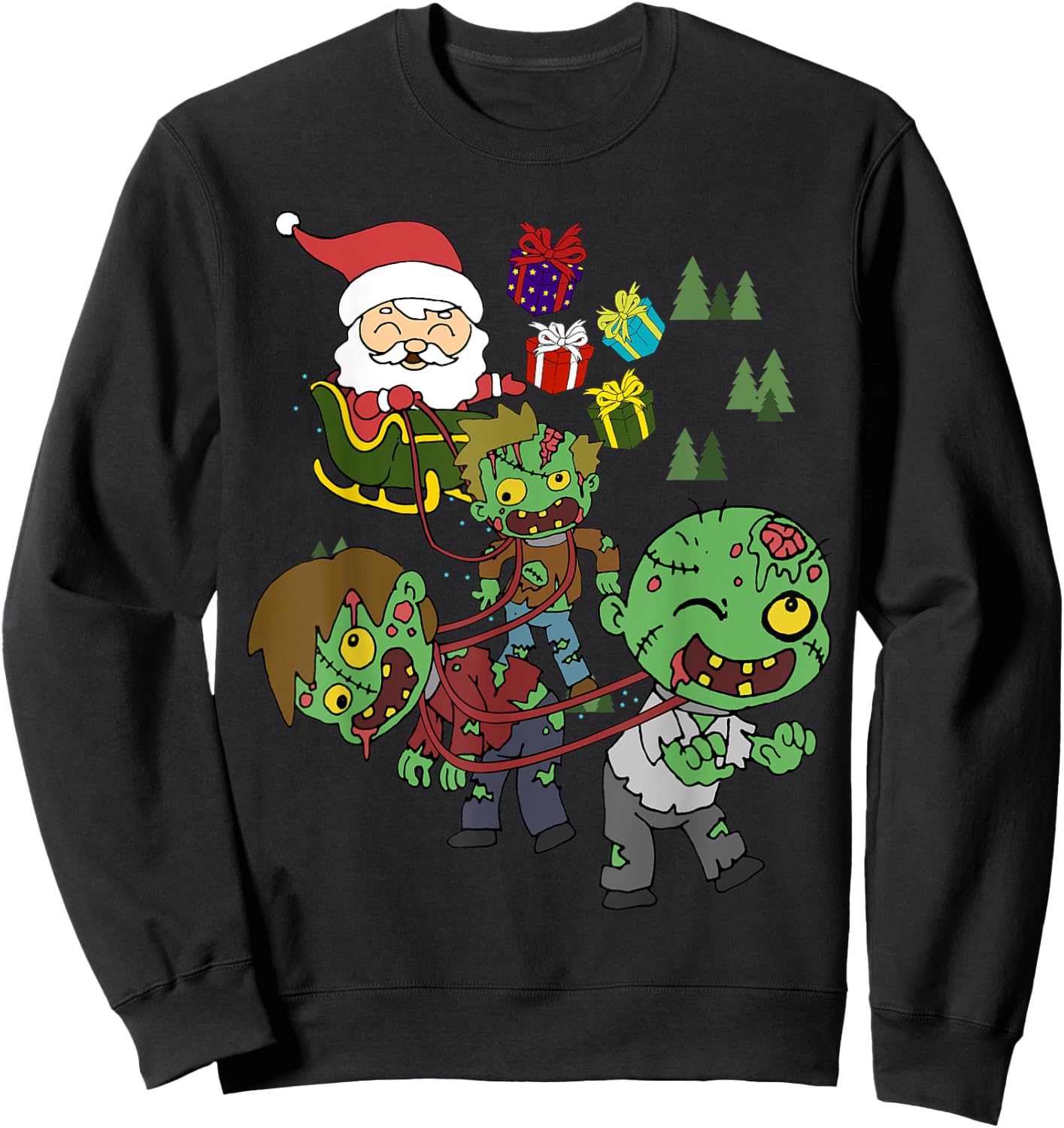 Zombie Christmas Sweatshirt - Sweatshirt | Black