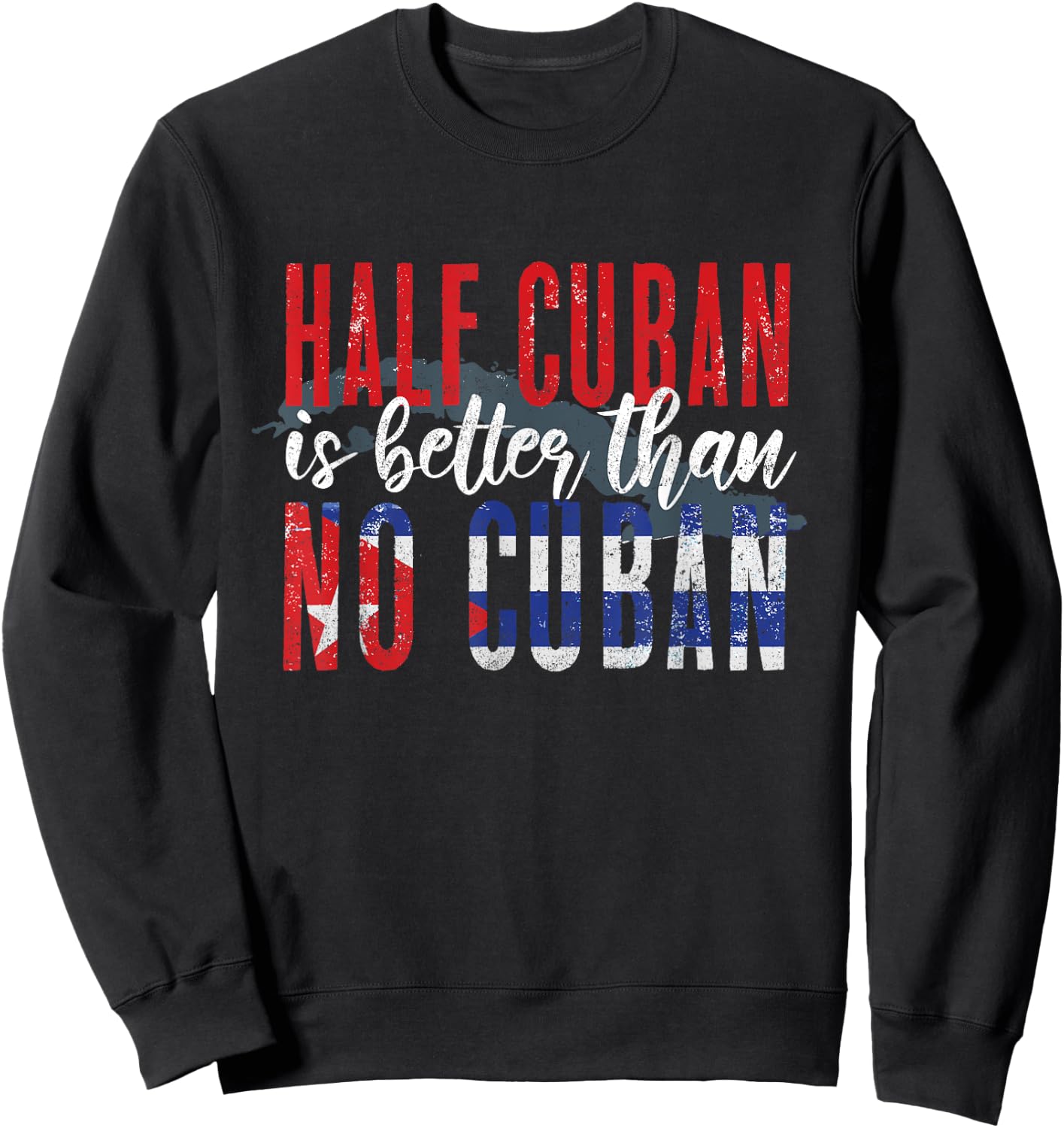 Funny Cuba Lover Graphic Men Kids Cuban Sweatshirt - Sweatshirt | Black
