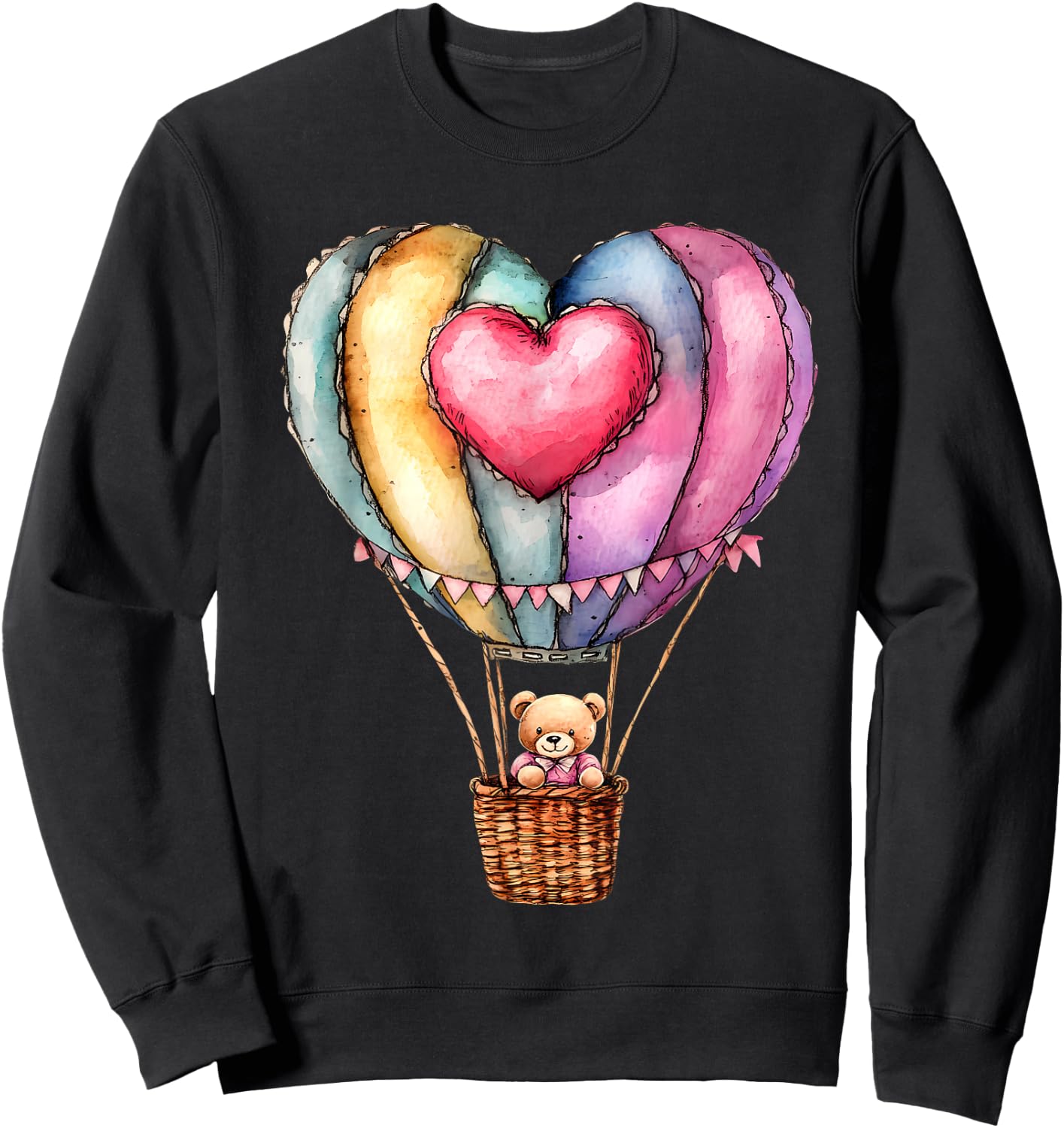 Hot Air Balloon Ride Festival Hot Air Ballooning Sweatshirt - Sweatshirt | Black