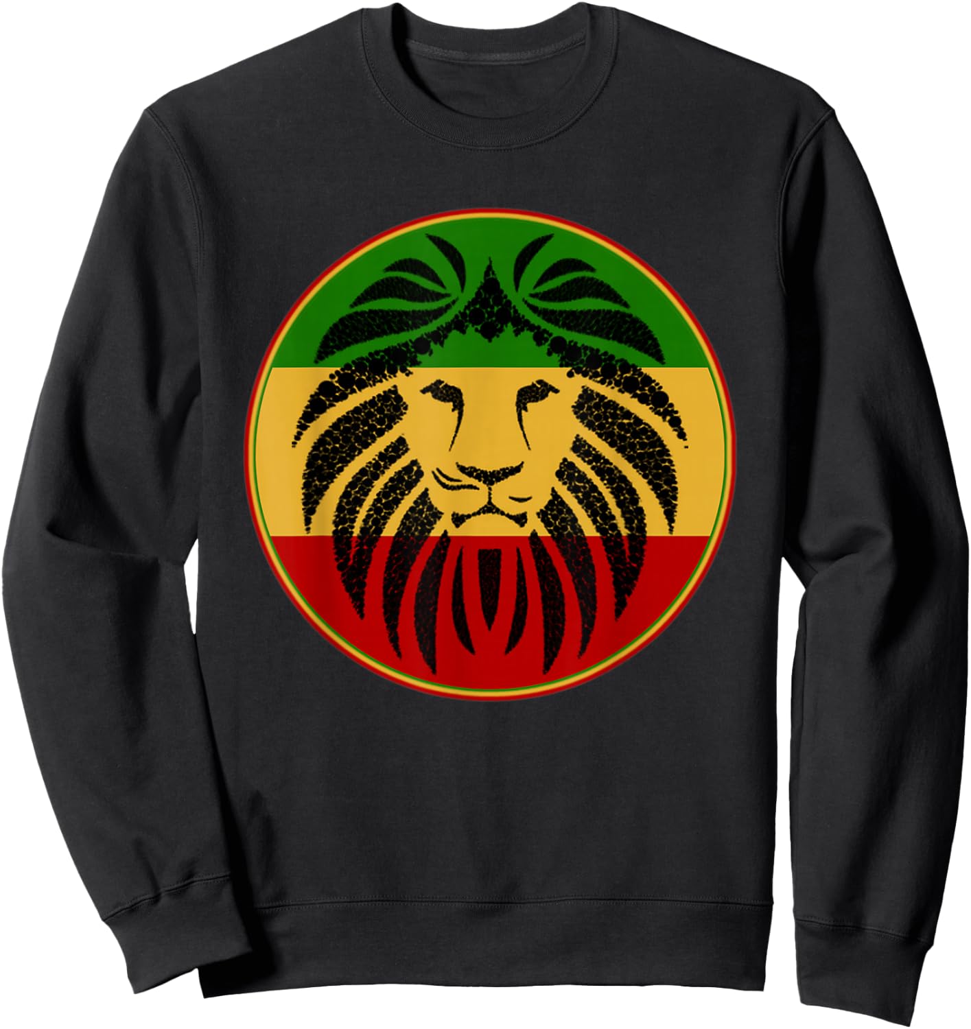 Lion Dread Rasta Rastafarian Reggae Music Sweatshirt - Sweatshirt | Black