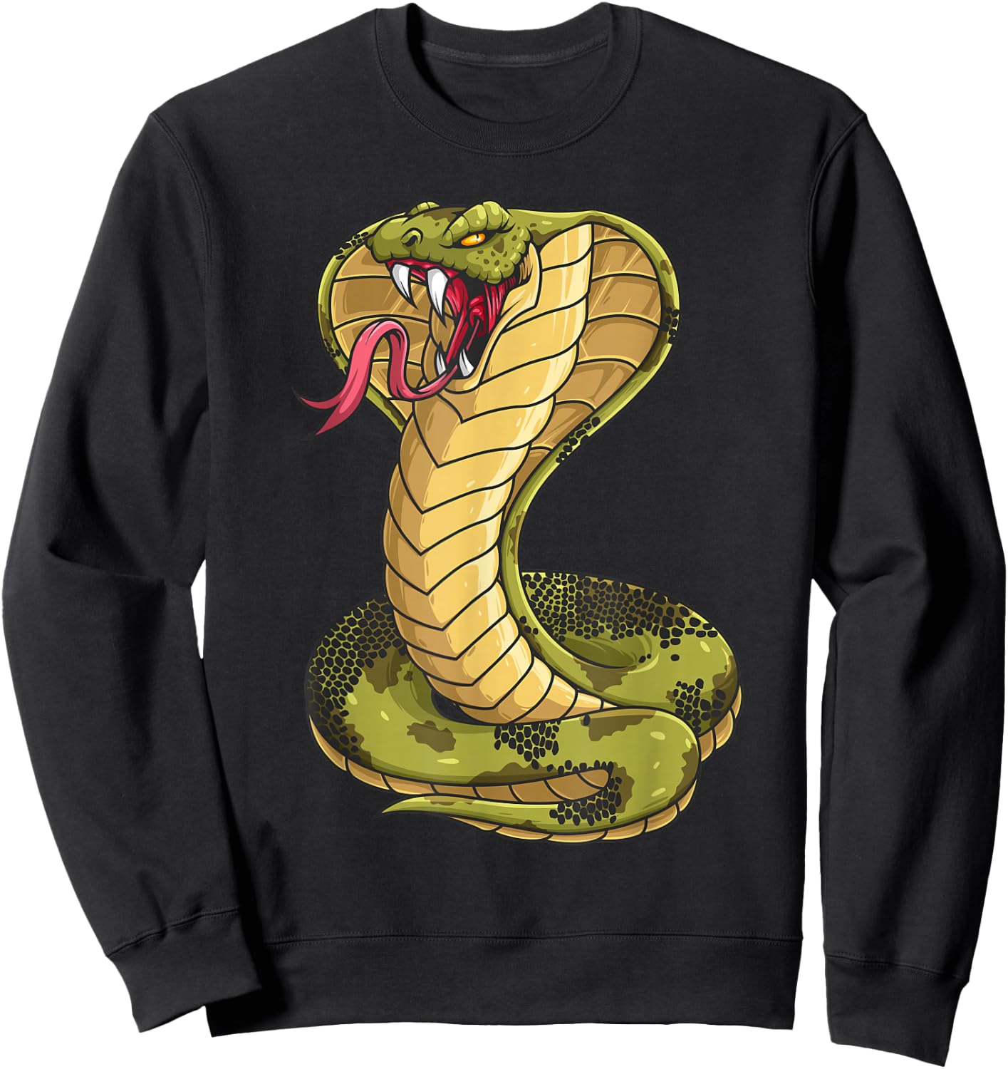 Funny Cobra Design Women Kids King Snake Cobra Lover Sweatshirt - Sweatshirt | Black