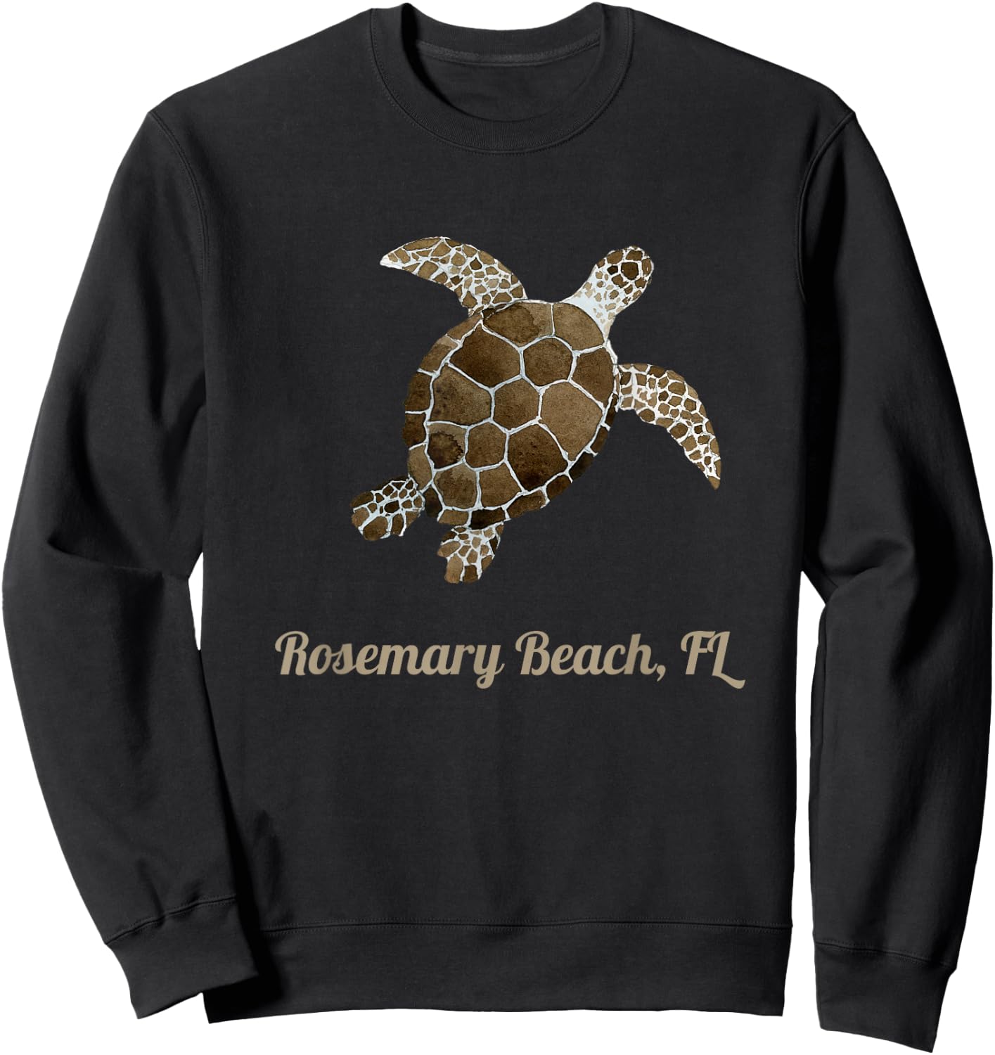 Beach Rosemary, FL Marine Biology Save The Sea Turtle Women Kids Sweatshirt - Sweatshirt | Black