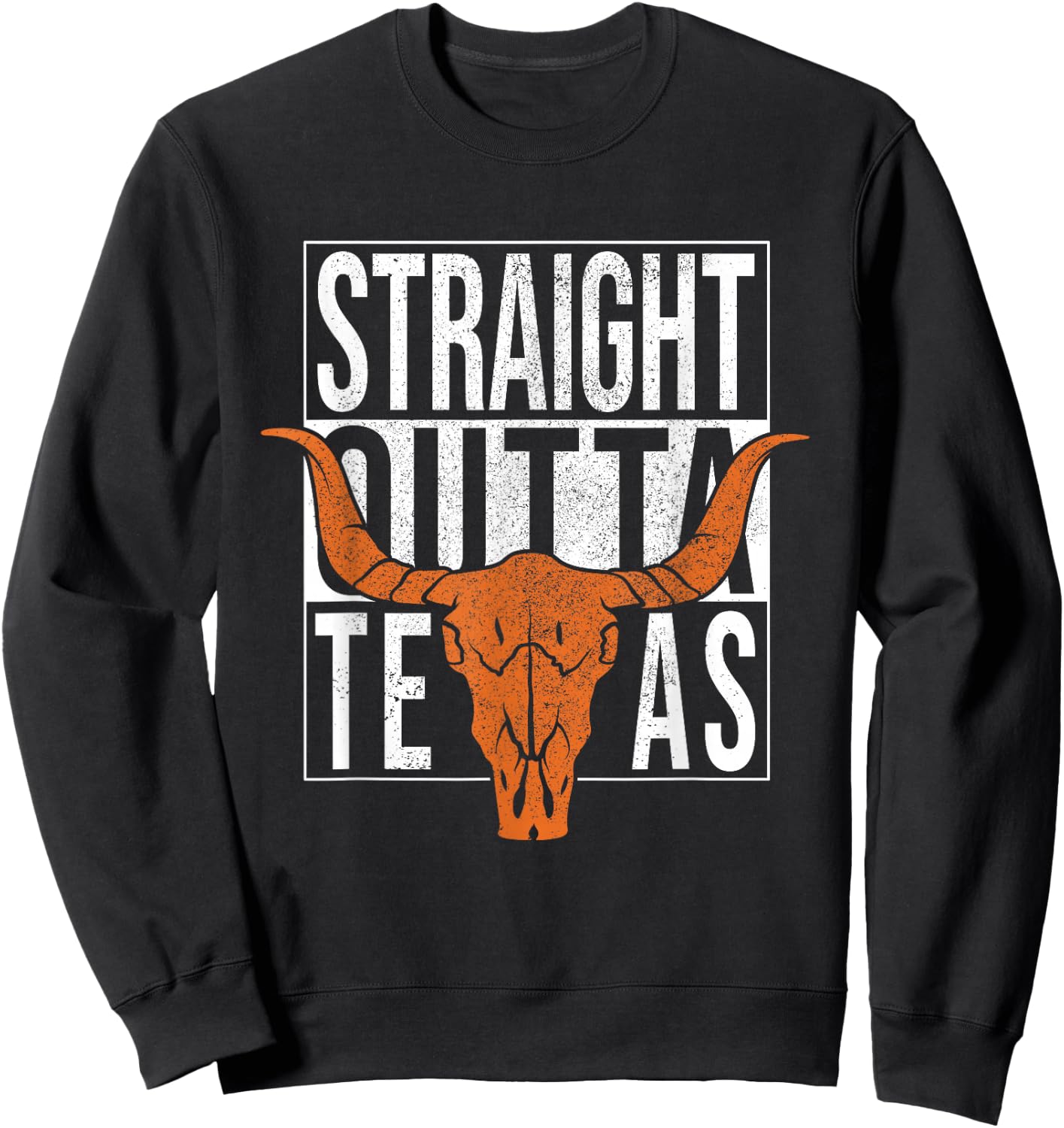 Straight Outta Texas 1845 for proud Texans Sweatshirt - Sweatshirt | Black