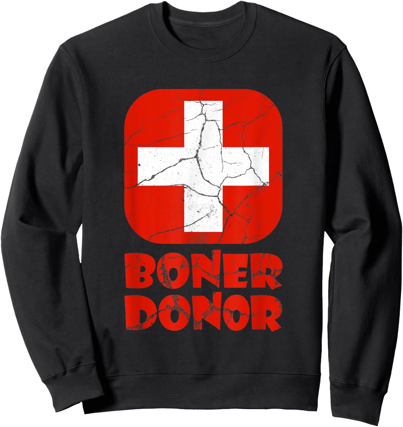 Funny Halloween Boner Donor Hubie Switzerland Sweatshirt - Sweatshirt | Black