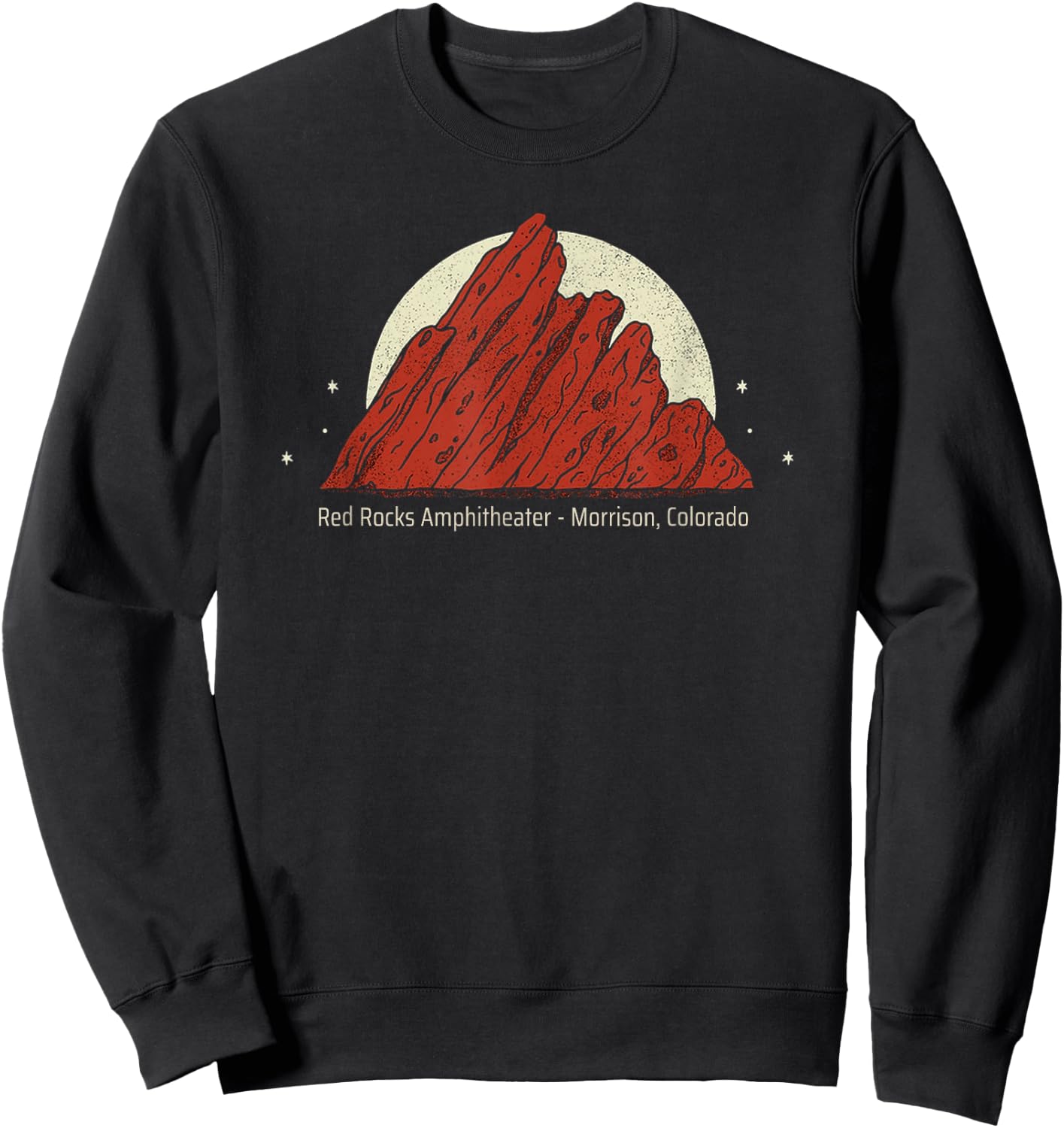 Red Rocks Amphitheater - Morrison Colorado Sweatshirt - Sweatshirt | Black