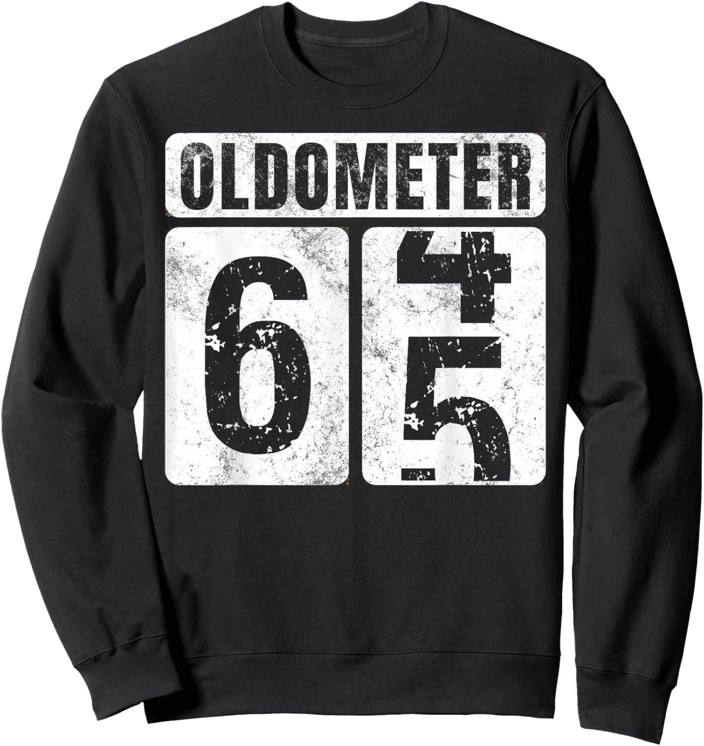 Oldometer 65 Shirt Vintage Funny 65th Birthday Gift Sweatshirt - Sweatshirt | Black
