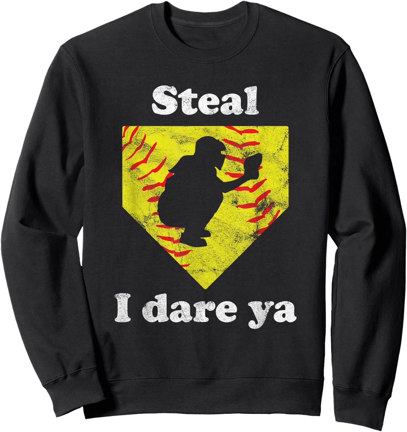 Funny Softball Catcher Sweatshirt - Sweatshirt | Black