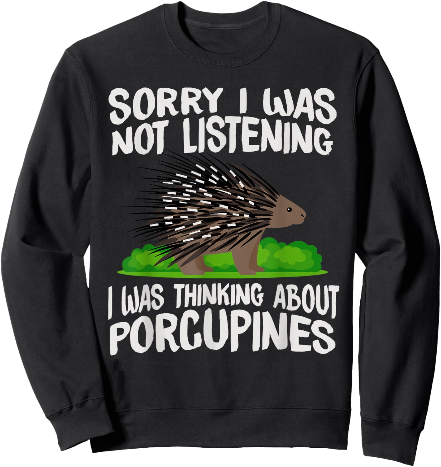 Porcupine Conservation Animal Rodent - Porcupine Sweatshirt - Sweatshirt | Black