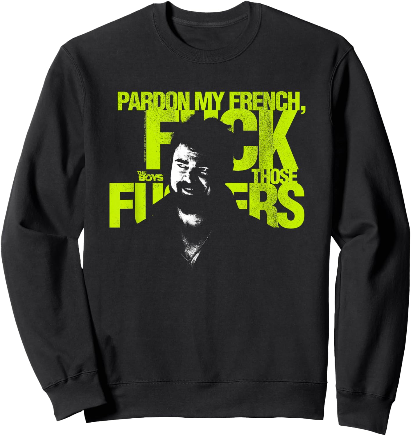 The Boys Pardon My French Superhero TV Show Sweatshirt - Sweatshirt | Black