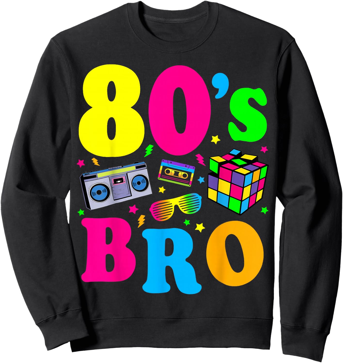 80s Themed Party 80s Costume 80's Party Sweatshirt - Sweatshirt | Black