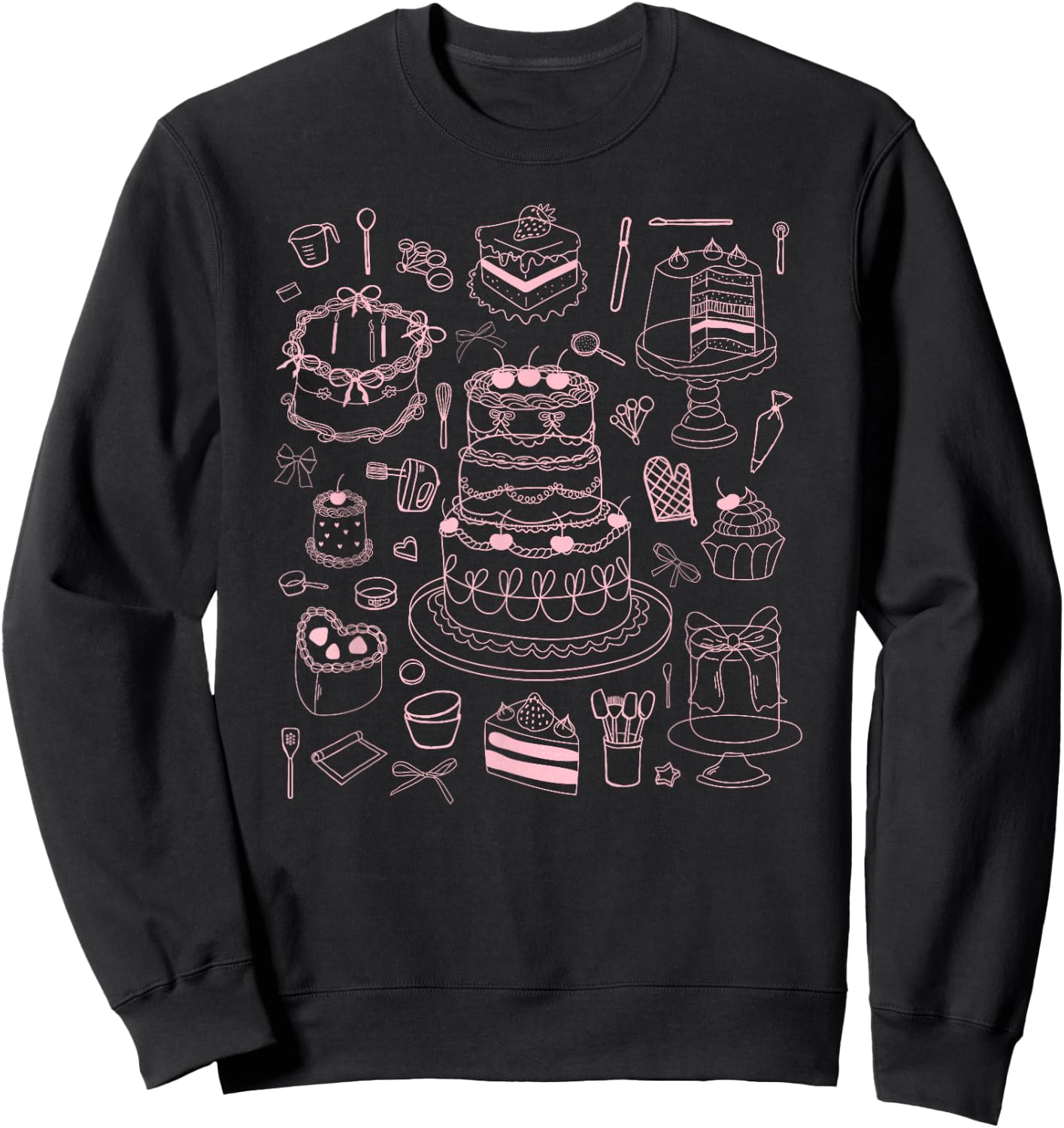 Cake Decorator Coquette Cake Artist Cake Baker Sweatshirt - Sweatshirt | Black