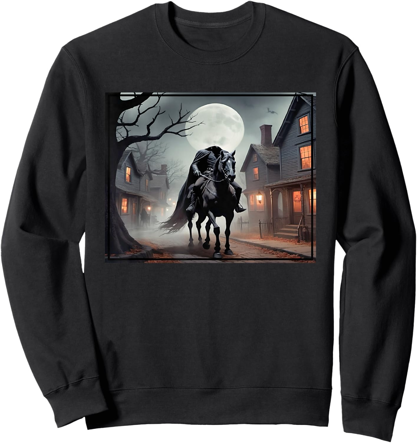 Headless Horseman Riding Through The Town of Sleepy Hollow Sweatshirt - Sweatshirt | Black