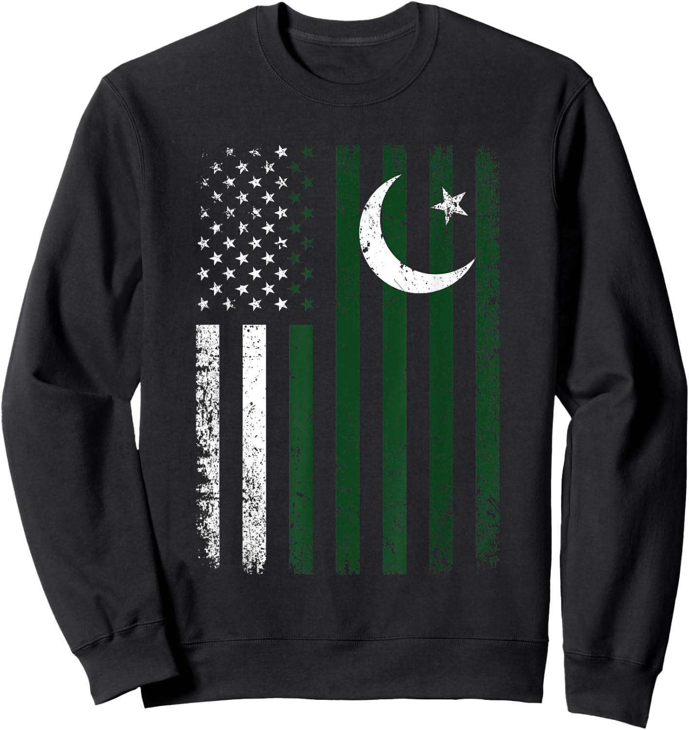 Pakistan Flag 4th of July USA Pakistani Flag Kids Men Sweatshirt - Sweatshirt | Black
