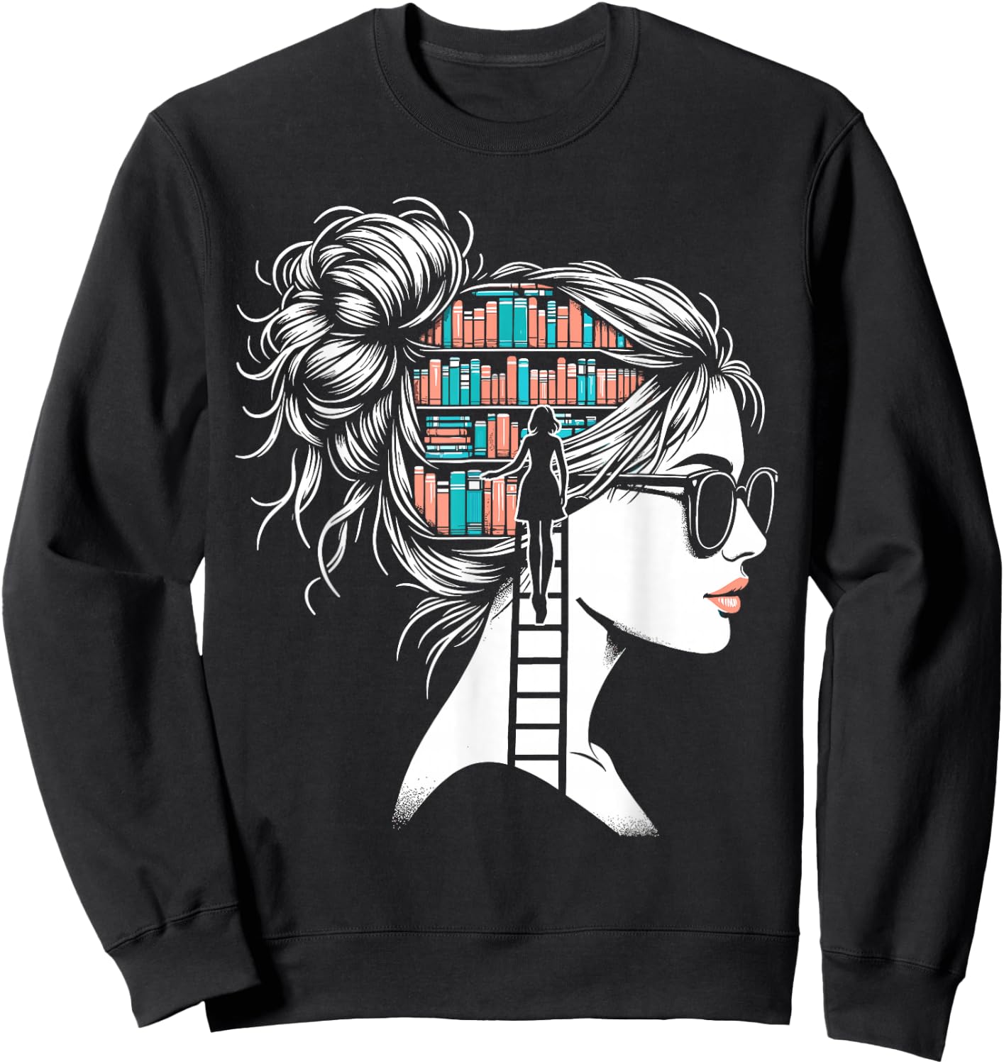 Bookworm Book Nerd Librarian Gifts Bookish Funny Librarian Sweatshirt - Sweatshirt | Black