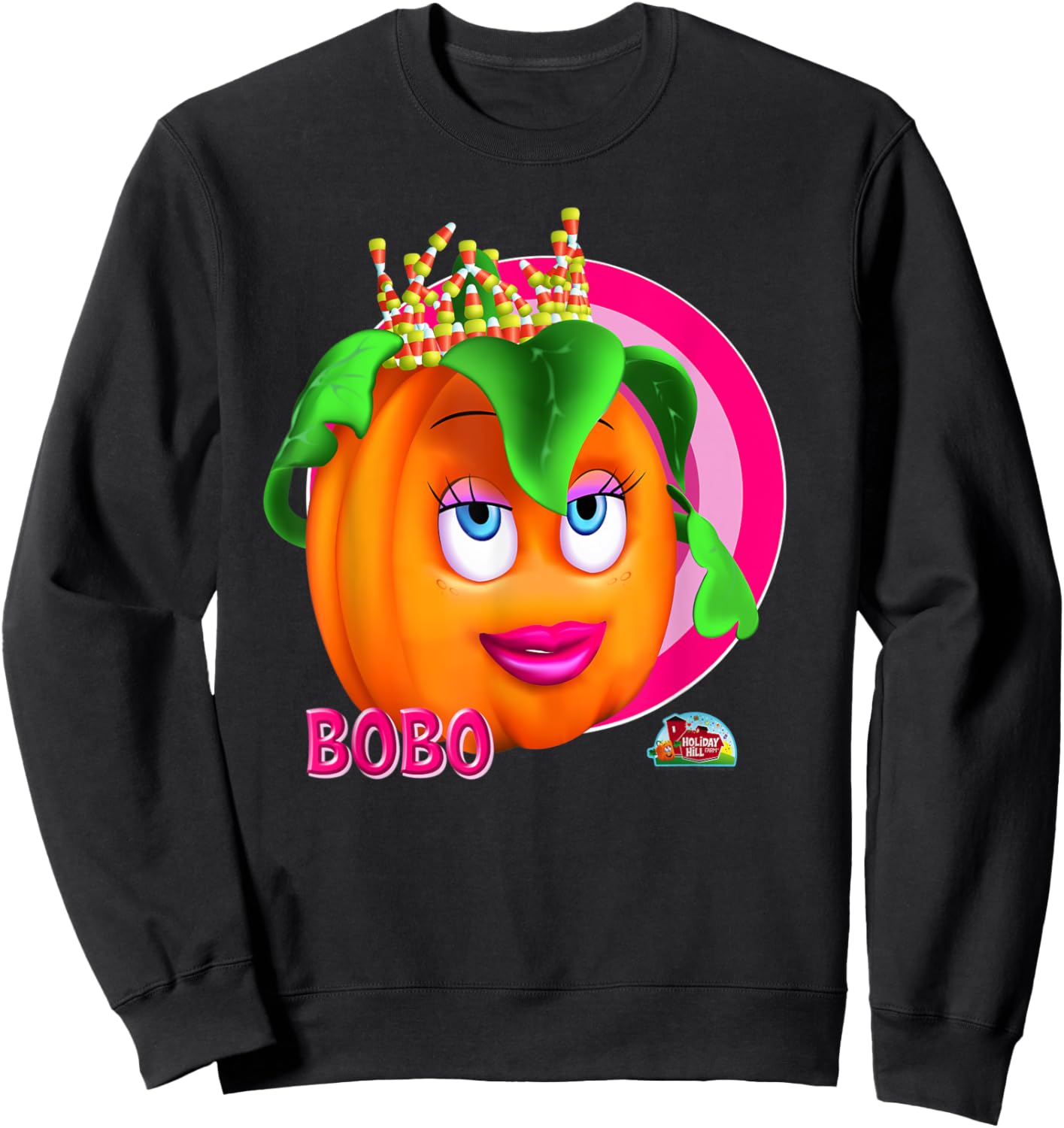 Spookley the Square Pumpkin Bobo Character Sweatshirt - Sweatshirt | Black