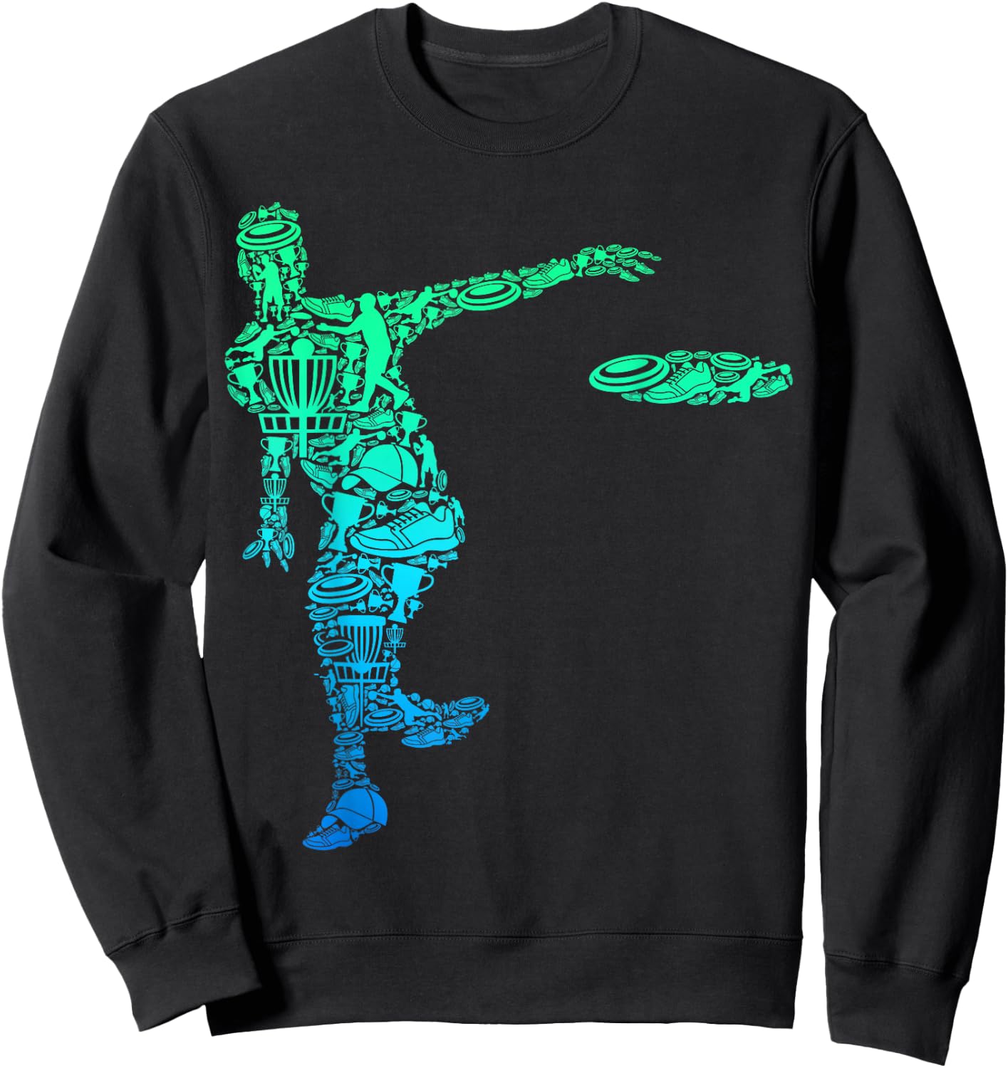Disc Golf Frisbee Men Kids Boys Sweatshirt - Sweatshirt | Black