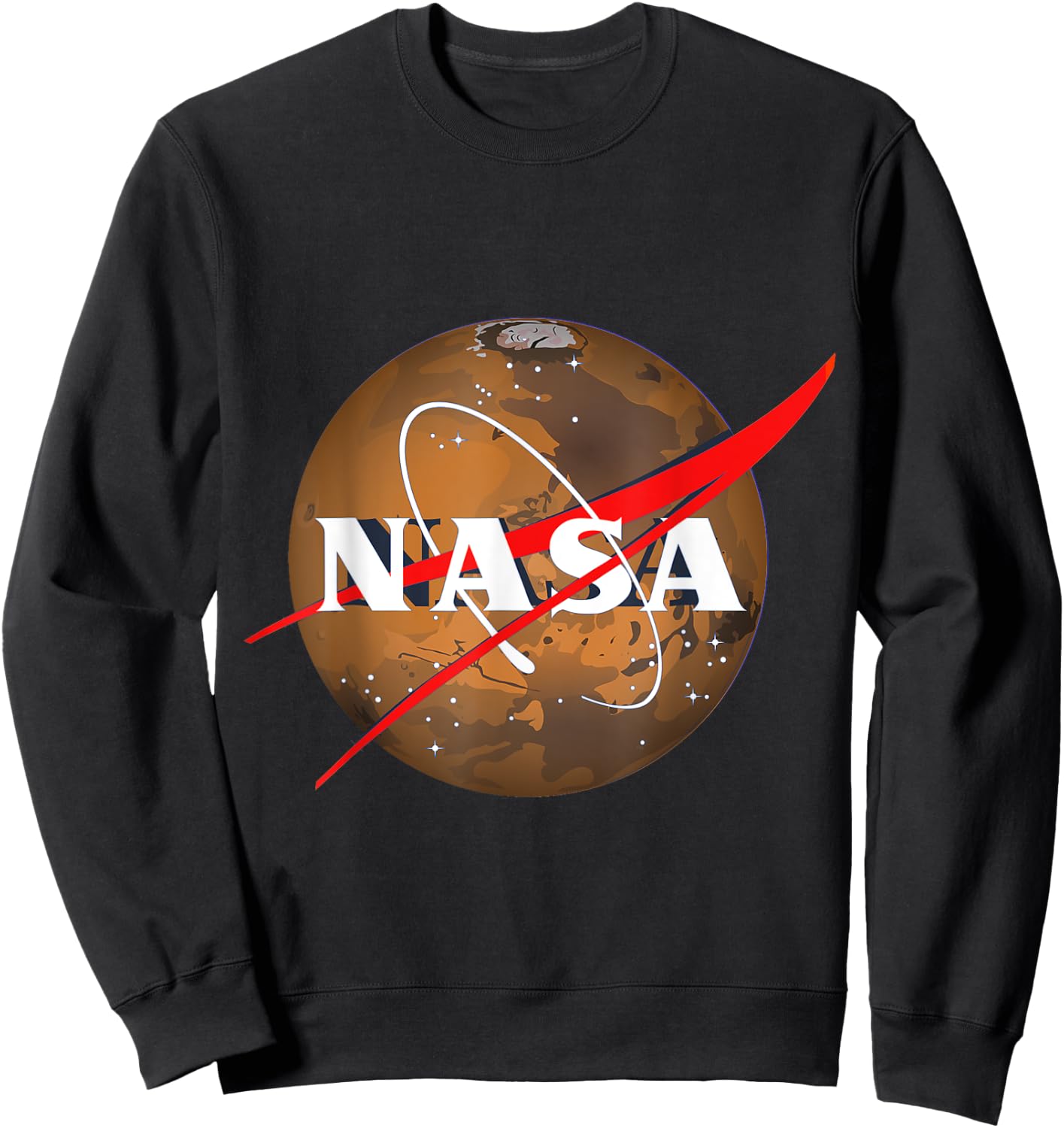Official NASA Logo - Mars Sweatshirt - Sweatshirt | Black