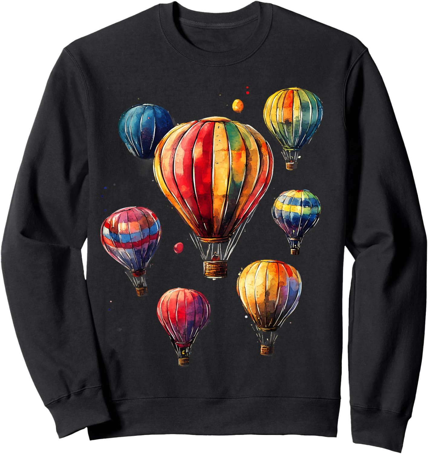Hot Air Balloon Ride Festival Hot Air Ballooning Sweatshirt - Sweatshirt | Black