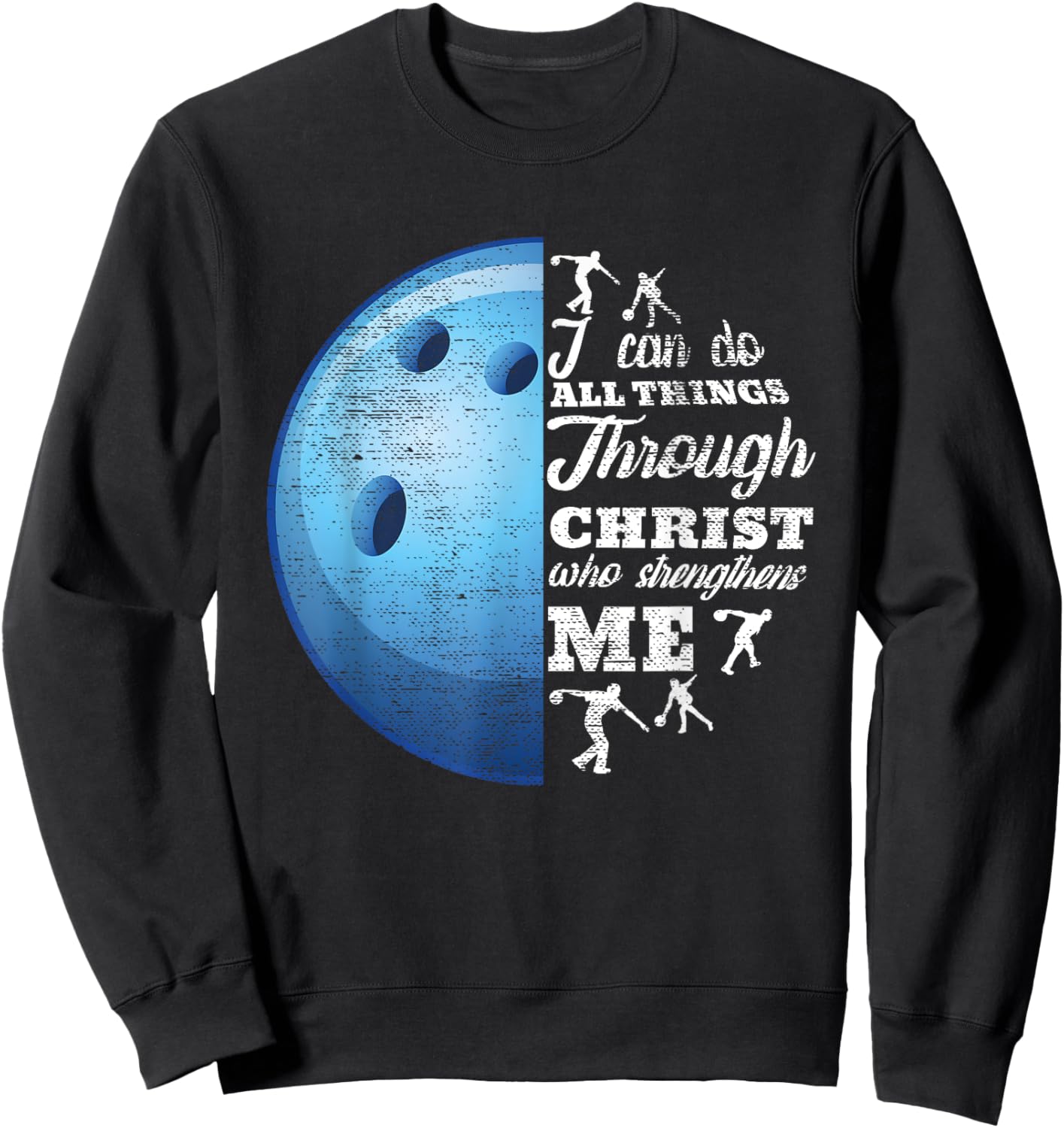 Christian Bowling Funny Personalized Team Gift Women Sweatshirt - Sweatshirt | Black