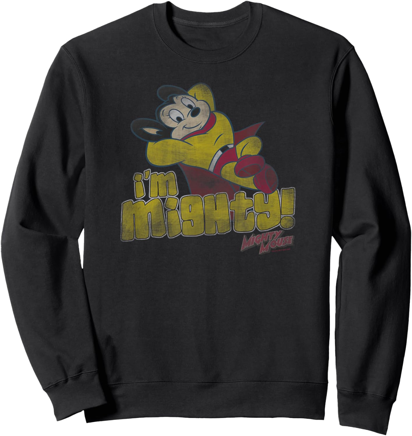 Mighty Mouse I'M Mighty Sweatshirt - Sweatshirt | Black