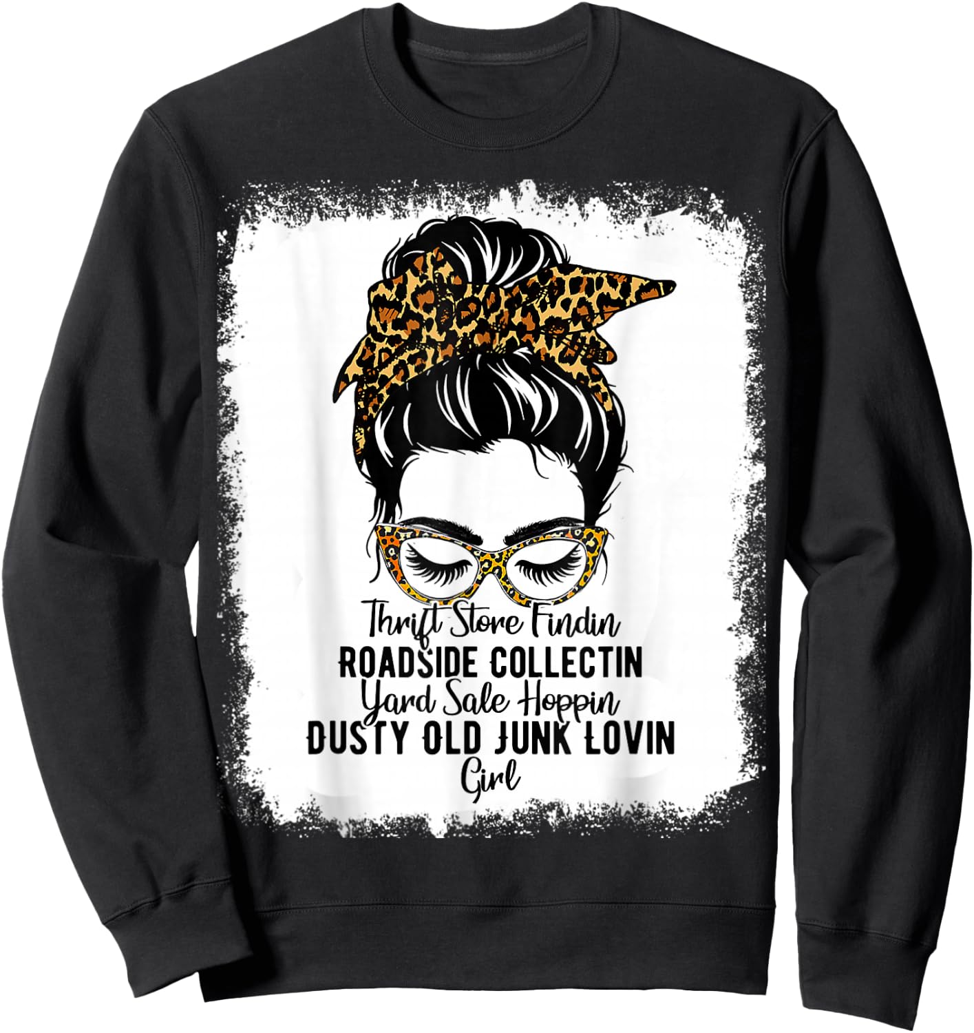 Messy Roadside Thrift Store Yard Sale Old Junk Lover Sweatshirt - Sweatshirt | Black