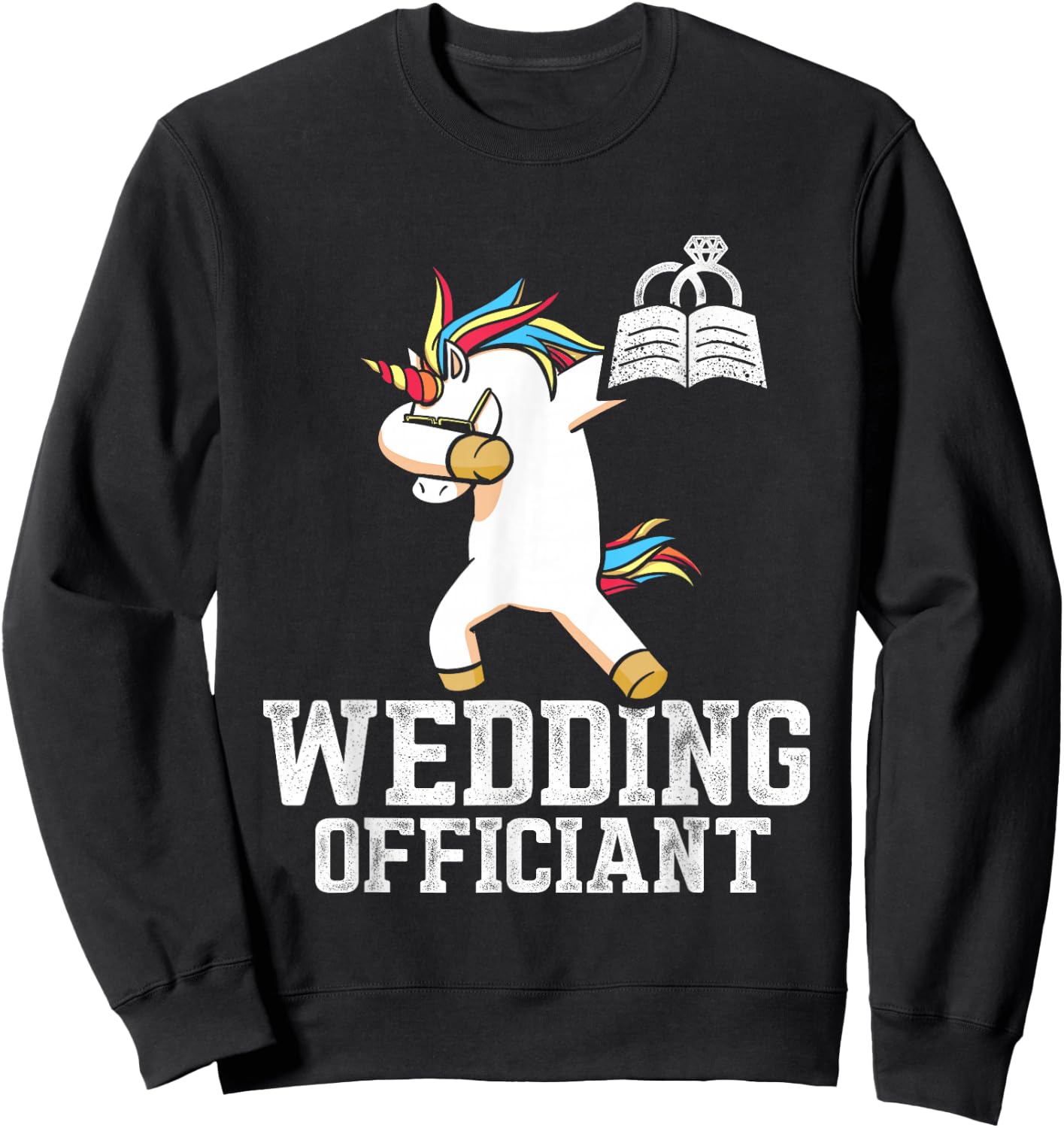 Wedding Officiant US Arts Internet Ordained Minister Gift Sweatshirt - Sweatshirt | Black
