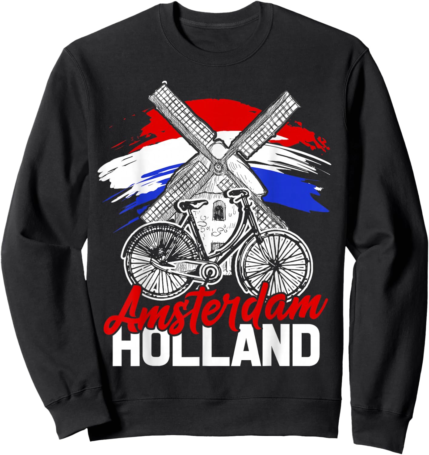 The Netherlands Amsterdam Nederland Dutch Sweatshirt - Sweatshirt | Black