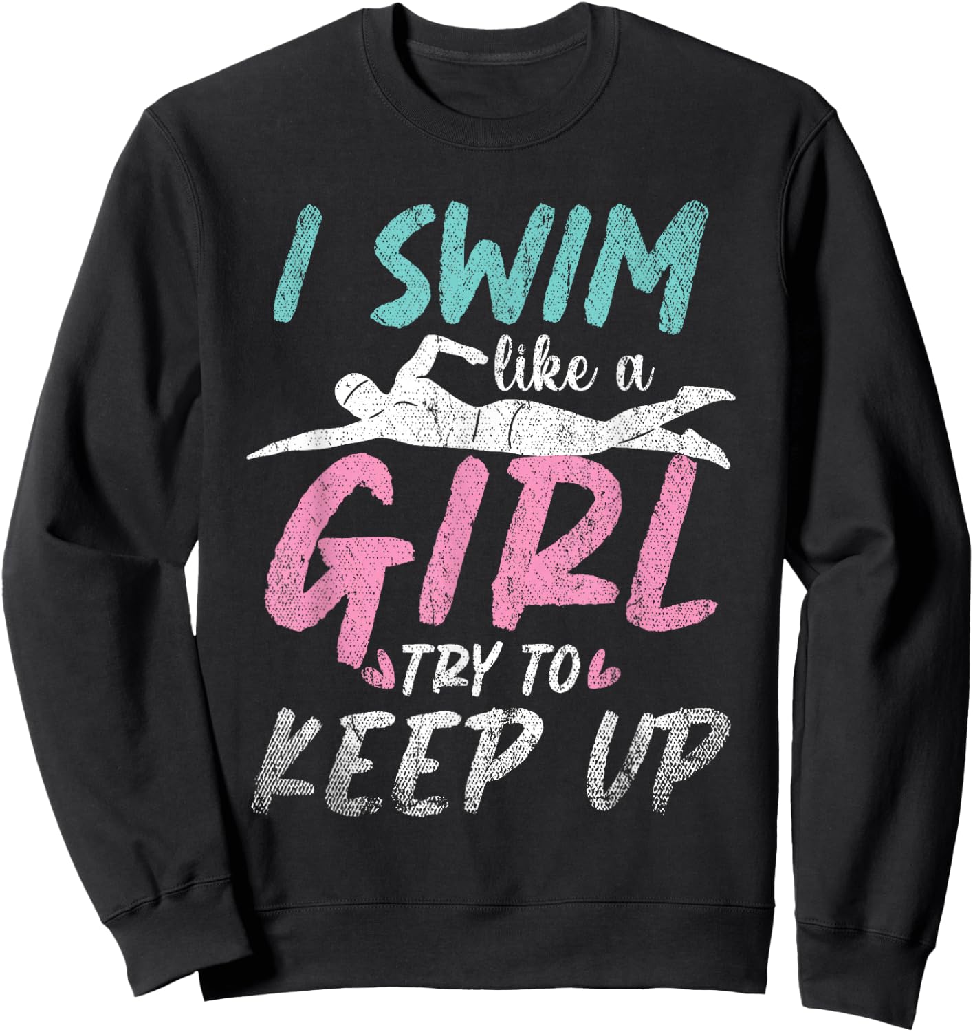 Swim Practice Aquatic Sport Swimmer Women Girls Swimming Sweatshirt - Sweatshirt | Black