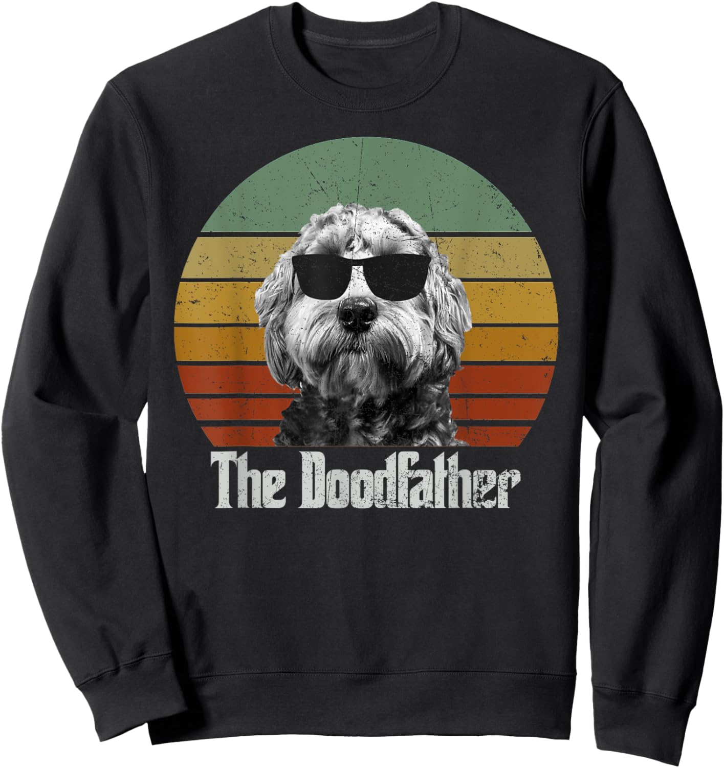 The Doodfather Best Doodle Dad Doodle Dog Fathers Day Women Sweatshirt - Sweatshirt | Black