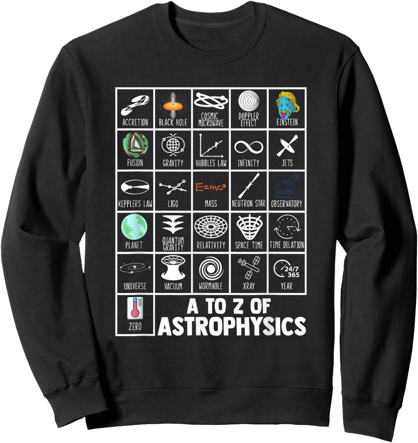 Celestial Space Objects Astrophysics Astrologer Stargazer Sweatshirt - Sweatshirt | Black