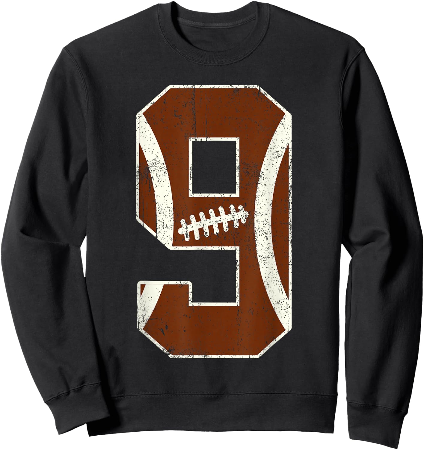 9th Birthday Football Lovers Bdy Boy 9 Year Old Girl Sweatshirt - Sweatshirt | Black