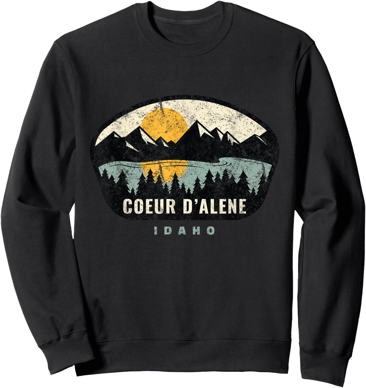 Coeur d'Alene Idaho, ID Vacation Souvenir Sweatshirt - Sweatshirt | Black