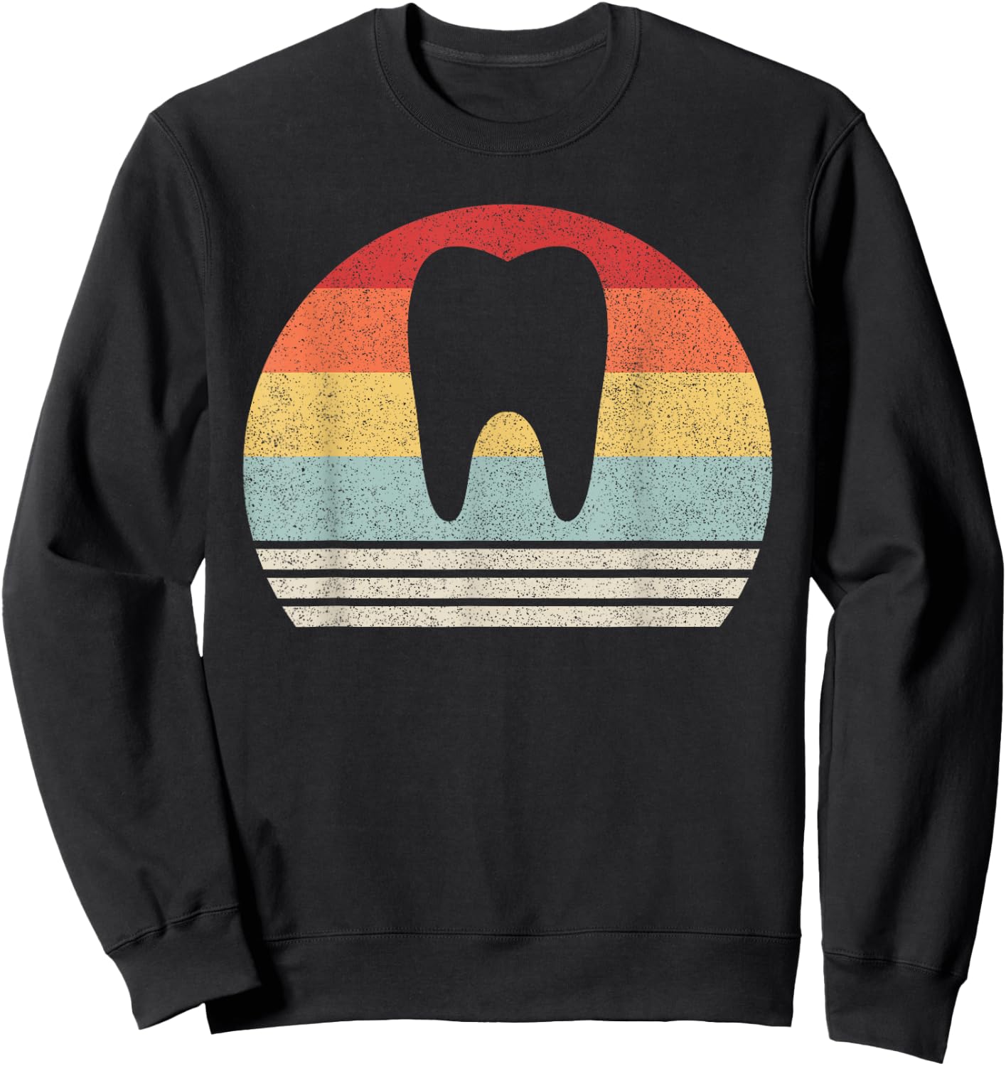 Retro Dentist Teeth Shirt Dental Hygienist Gift Dentist Sweatshirt - Sweatshirt | Black