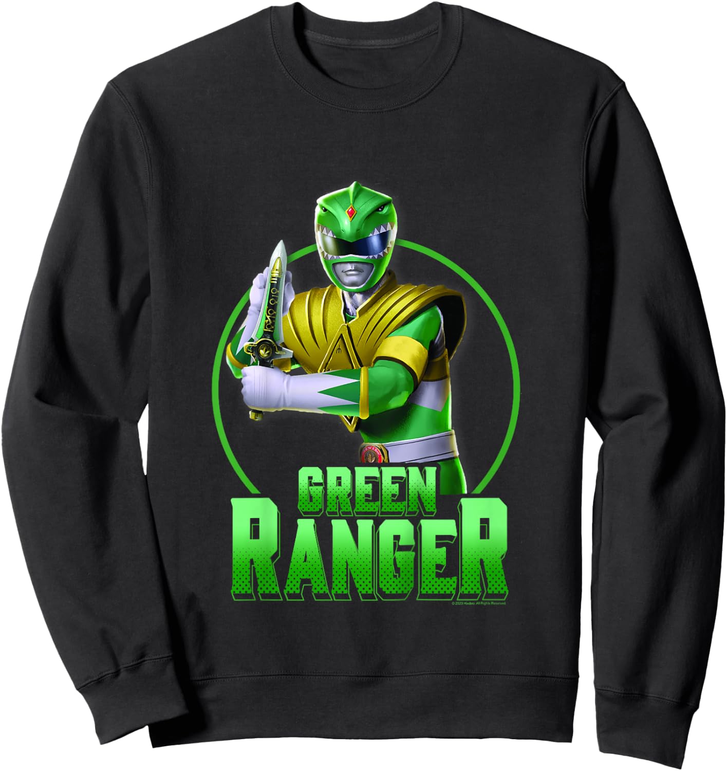 Kids Power Rangers Green Ranger Power Pose Shot Sweatshirt - Sweatshirt | Black
